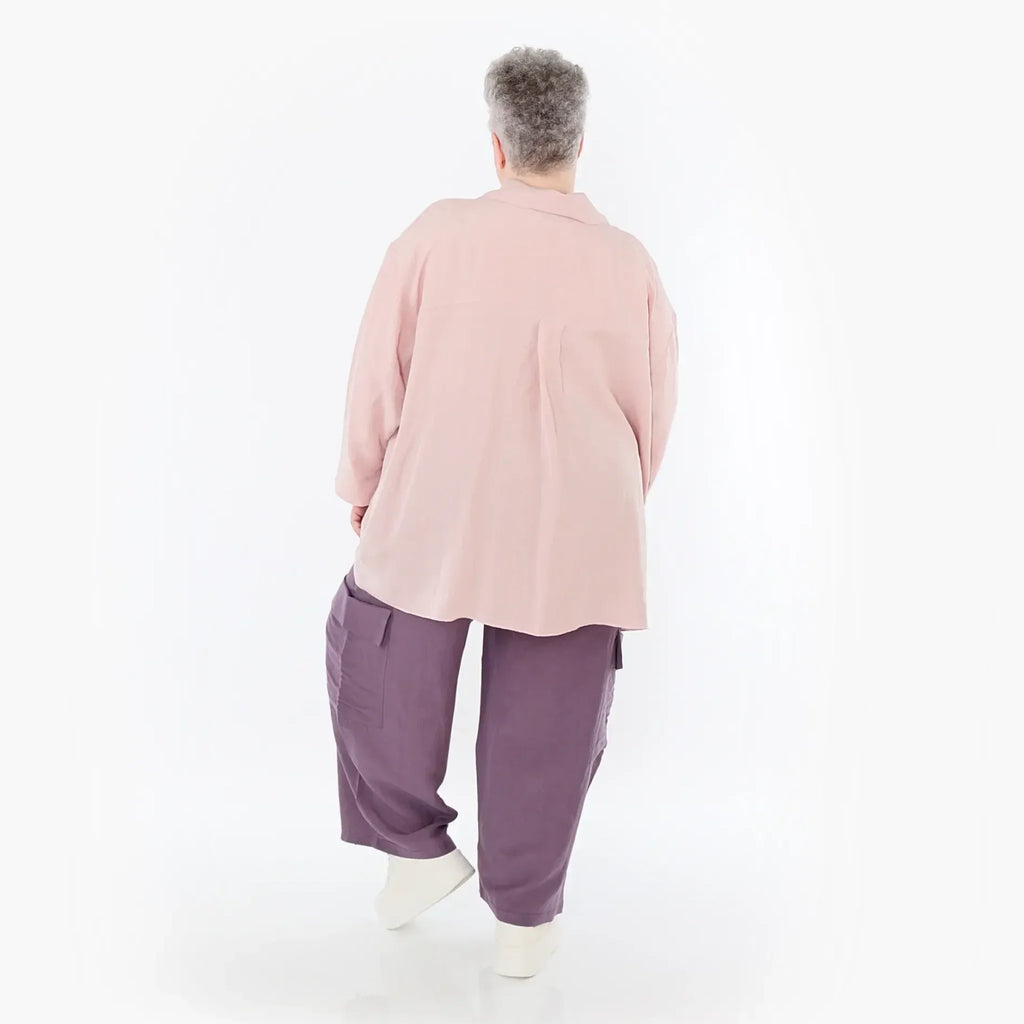  A-Form Jacke von AKH Fashion aus Viskose, 1490.07095, Mauve, Ausgefallen, Zeitlos, Schick