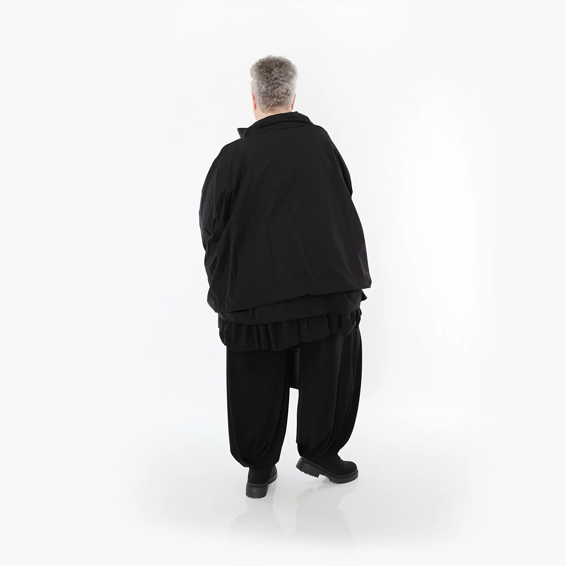  AKH Fashion Jacke in kastiger Form, aus Baumwolle, 1493.07104, Schwarz, Ausgefallen