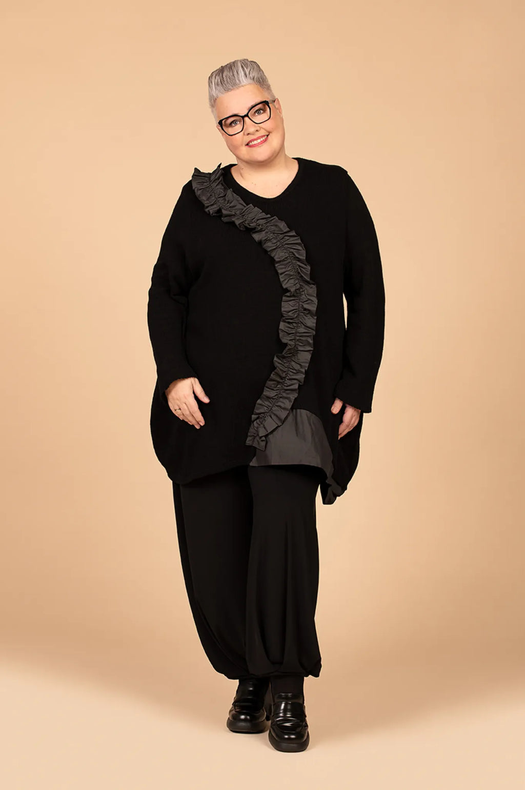  Ballon Bigshirt von AKH Premium aus Baumwolle, 1446.02516, Schwarz, Schick, Modern, Bequem