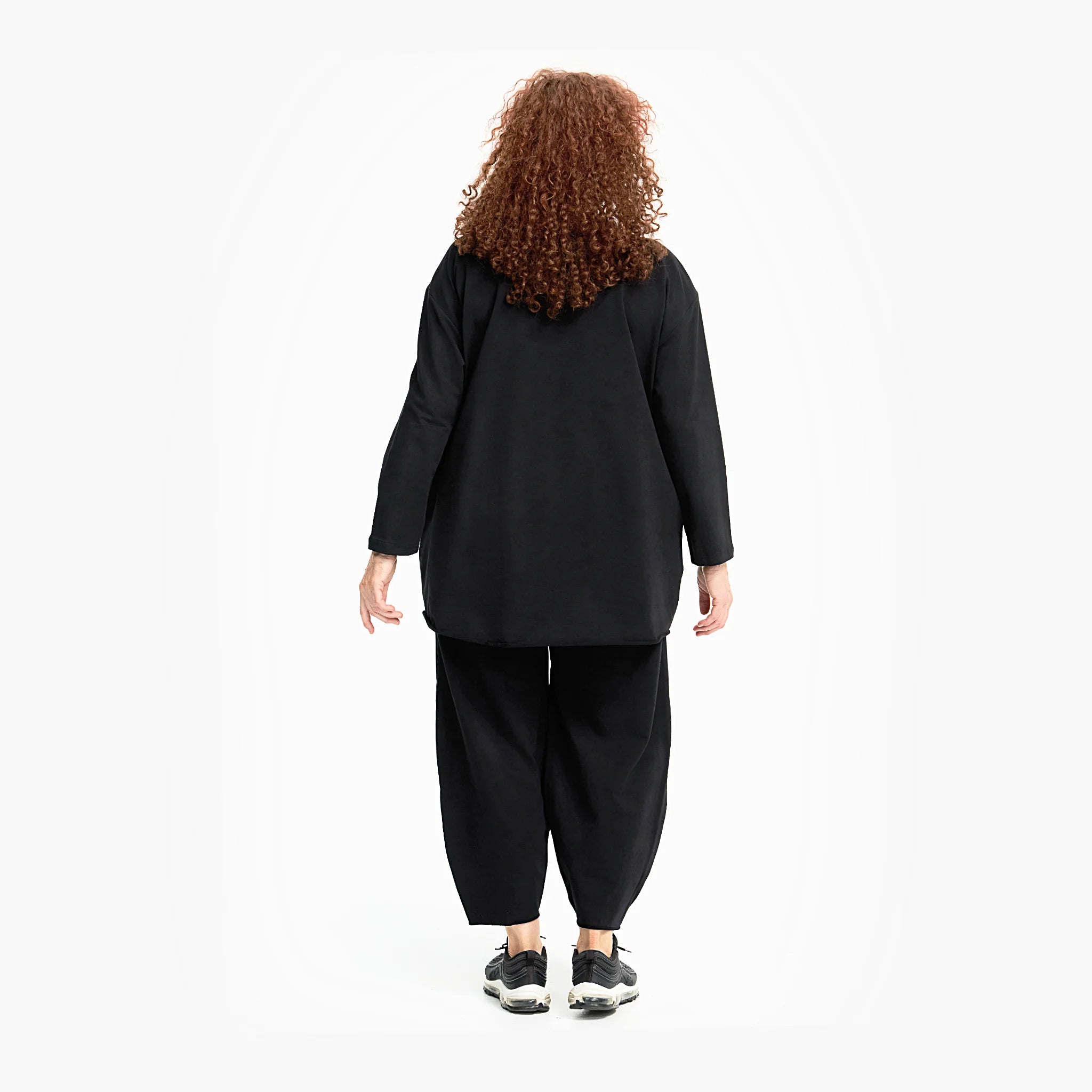  A-Form Shirt von Do Your Best aus Viskose, D719, Schwarz/Pink, Schick, Modern, Bequem