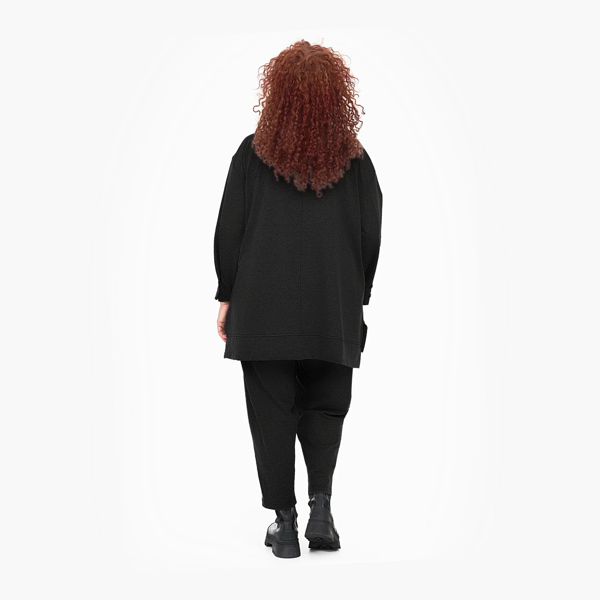  Do Your Best Shirt in gerader Form, aus Viskose, D745, Schwarz, Schick, Modern, Bequem