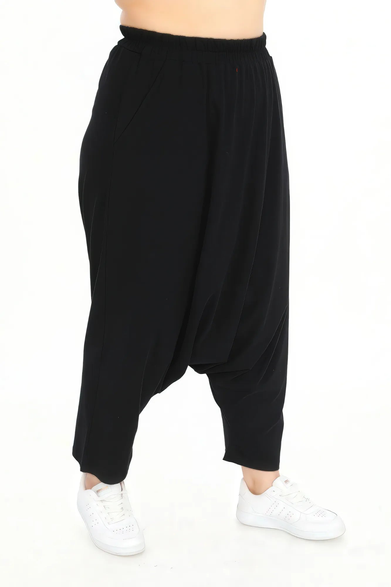  Haremshose von Divas Planet aus Baumwolle, DP4496, Schwarz, Schick, Modern, Bequem, Schick