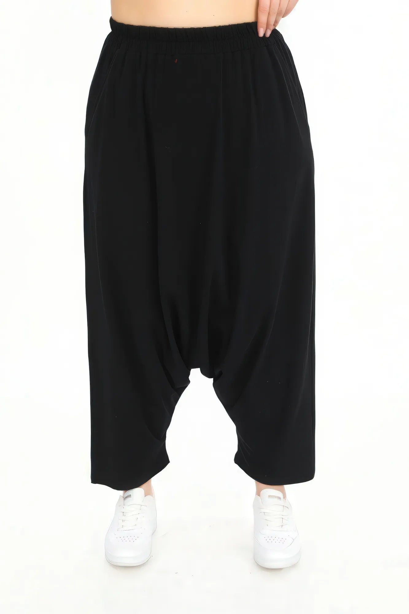  Haremshose von Divas Planet aus Baumwolle, DP4496, Schwarz, Schick, Modern, Bequem, Schick