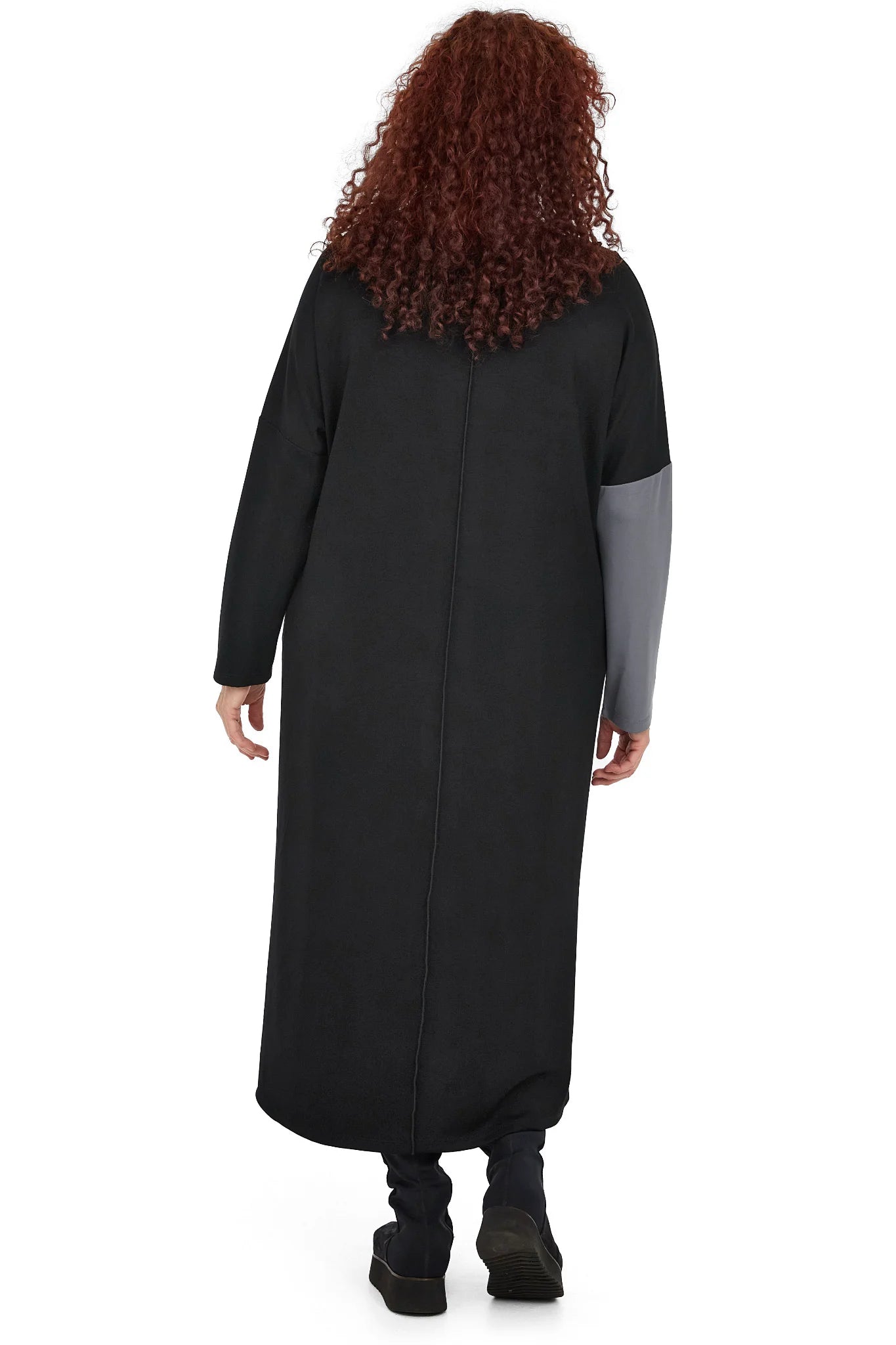  A-Form Kleid von Frenzi aus Viskose, F1007, Schwarz, Schick, Modern, Bequem