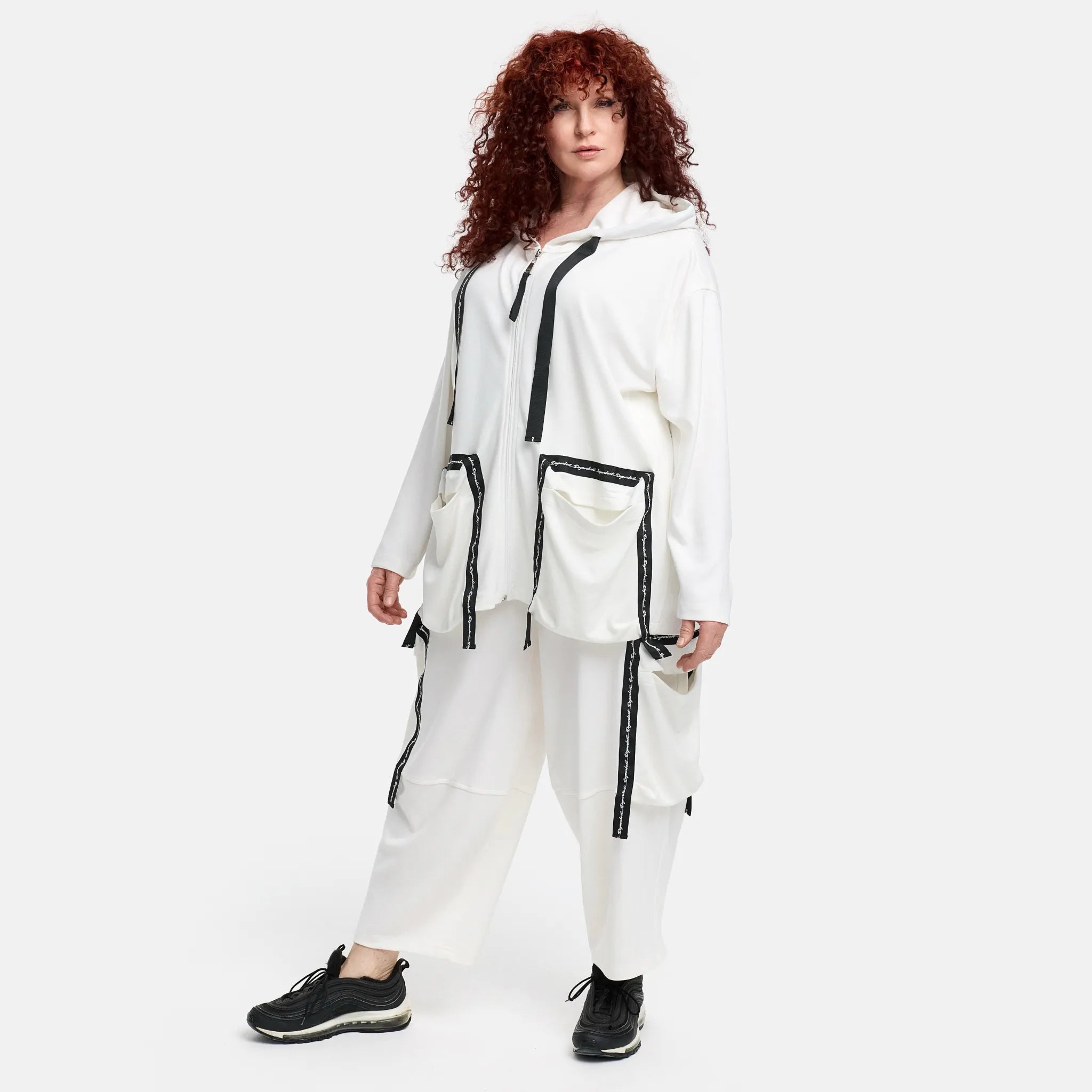  Do Your Best Jacke in gerader Form, aus Viskose, D909, Weiß, Schick, Modern, Bequem