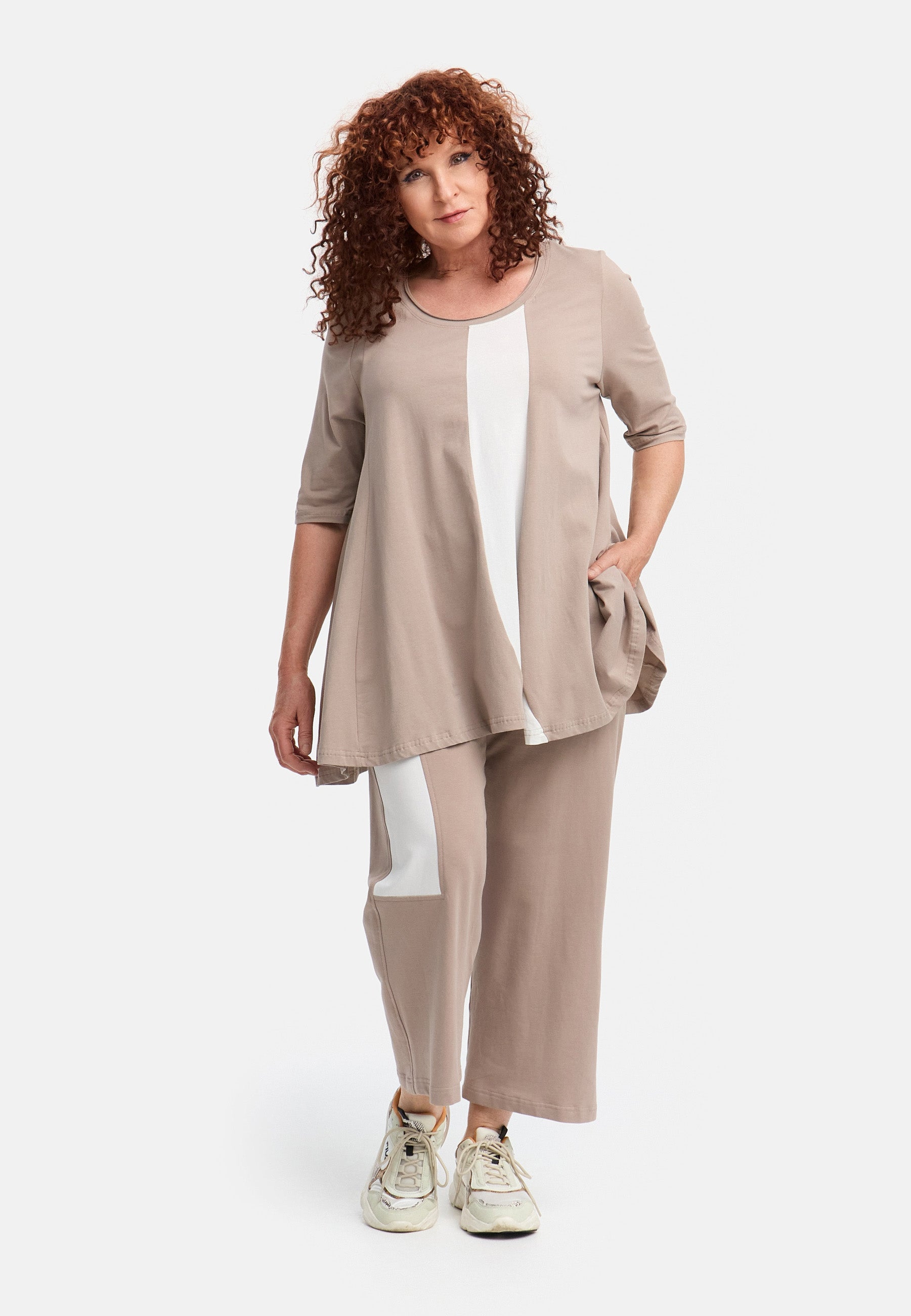  A-Form Shirt von Do Your Best aus Viskose, D924, Sand, Schick, Modern, Bequem, Schick