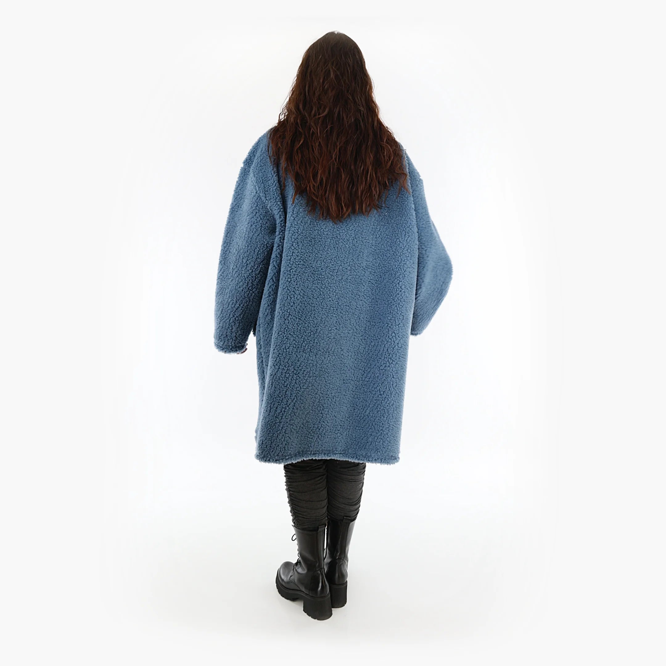  AKH Fashion Jacke in gerader Form, aus Materialmix, 1360.06656, Blau, Schick, Modern