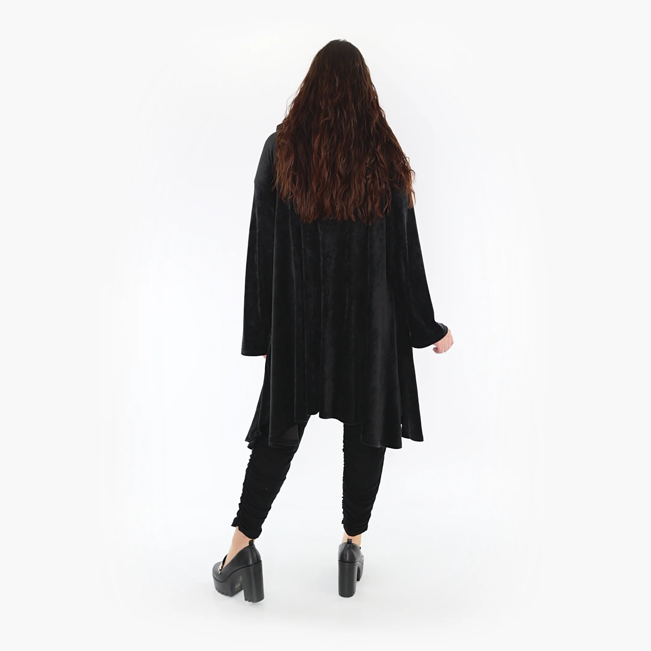  AKH Fashion Jacke in gerundeter Form, aus Polyester, 1368.05459, Schwarz, Schick, Modern