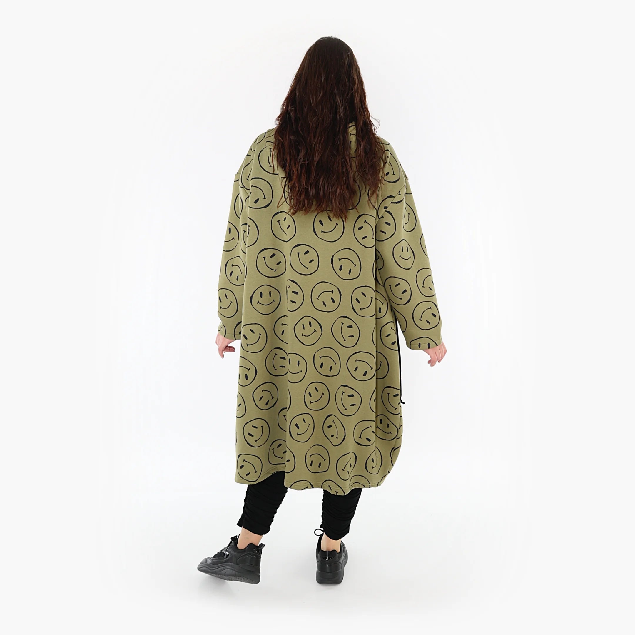  Ballonmantel von AKH Fashion aus Baumwolle, 1361.06986, Olive-Schwarz, Schick, Modern