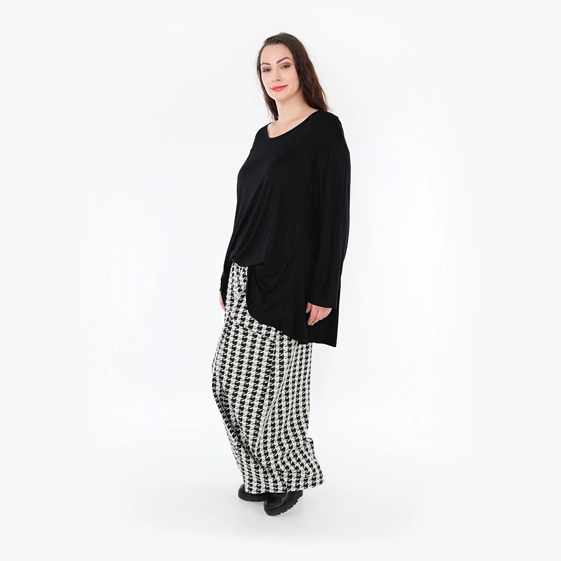  Ballonhose von AKH Fashion aus Baumwolle, 1364.08069, Weiß-Schwarz, Schick, Modern, Bequem
