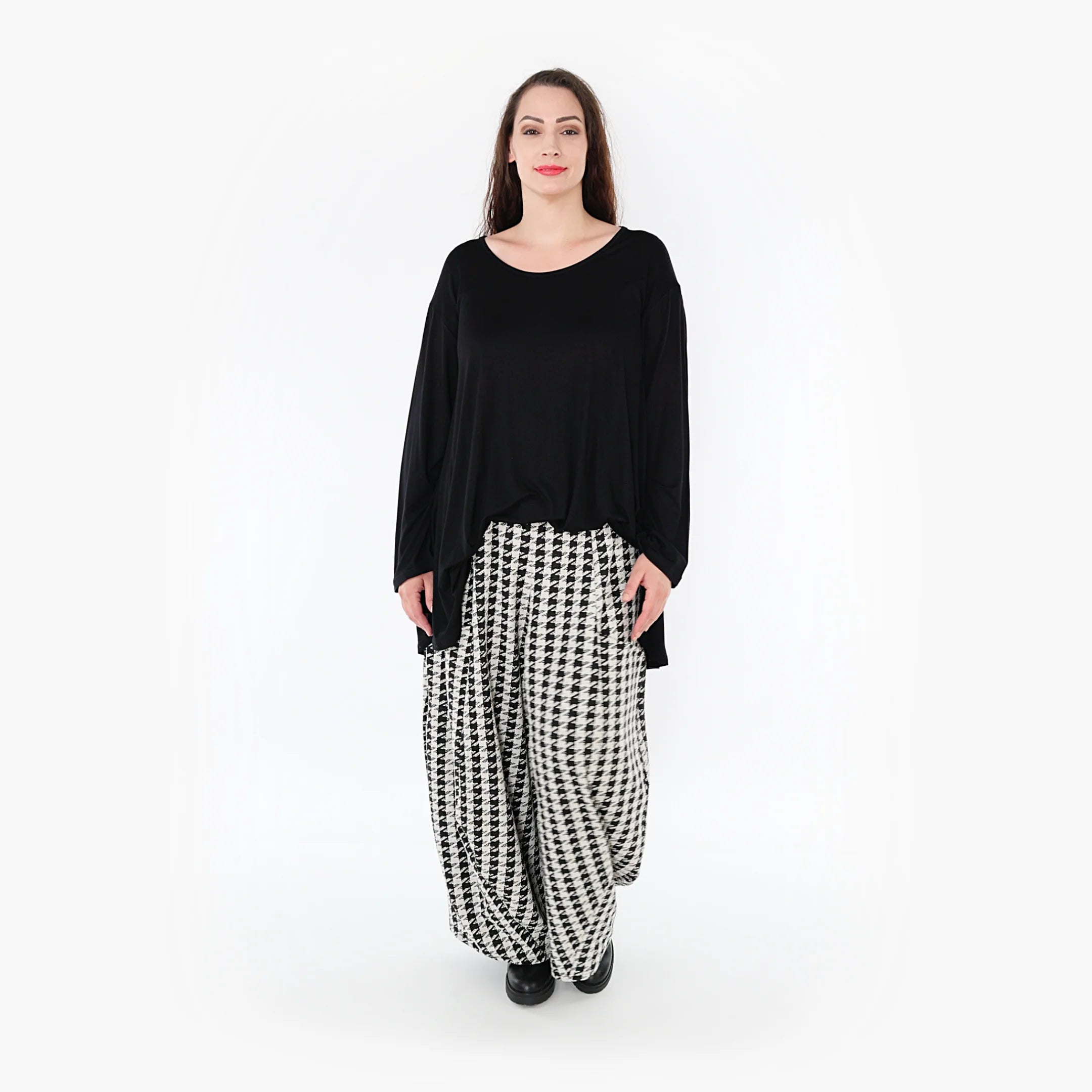  Ballonhose von AKH Fashion aus Baumwolle, 1364.08069, Weiß-Schwarz, Schick, Modern, Bequem
