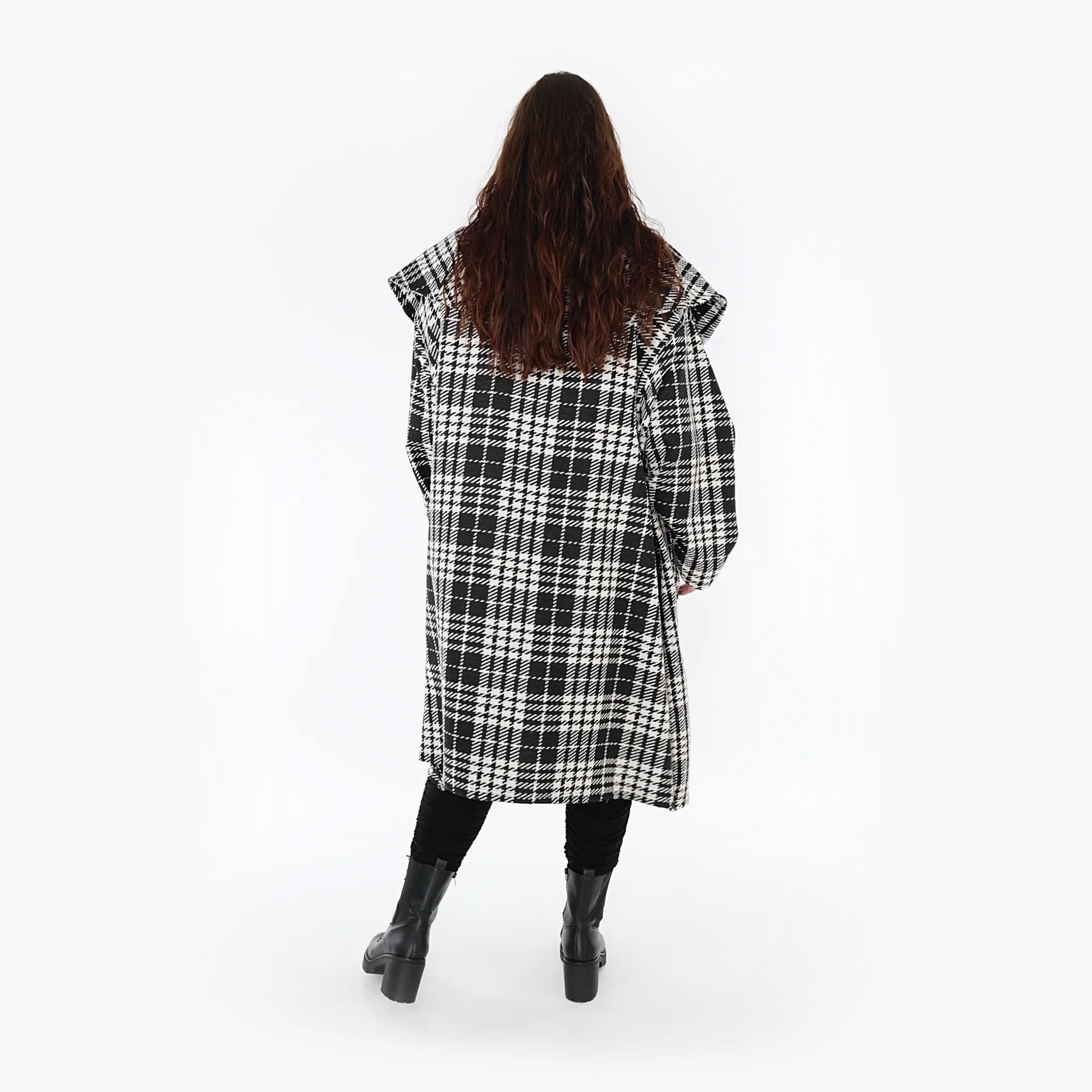  Ballonmantel von AKH Fashion aus Baumwolle, 1362.01776, Weiß-Schwarz, Schick, Modern