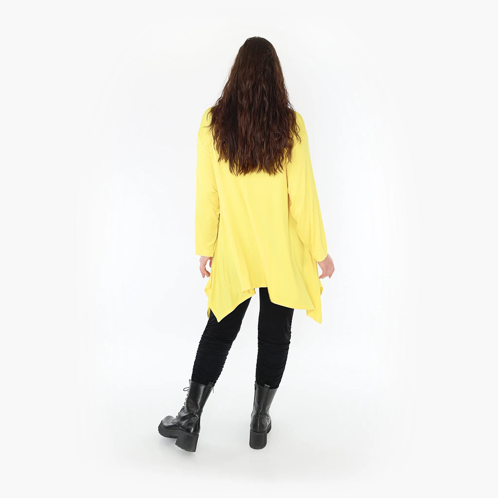  A-Form Shirt von AKH Fashion aus Viskose, 1233.1019L, Gelb, Schick, Modern, Bequem