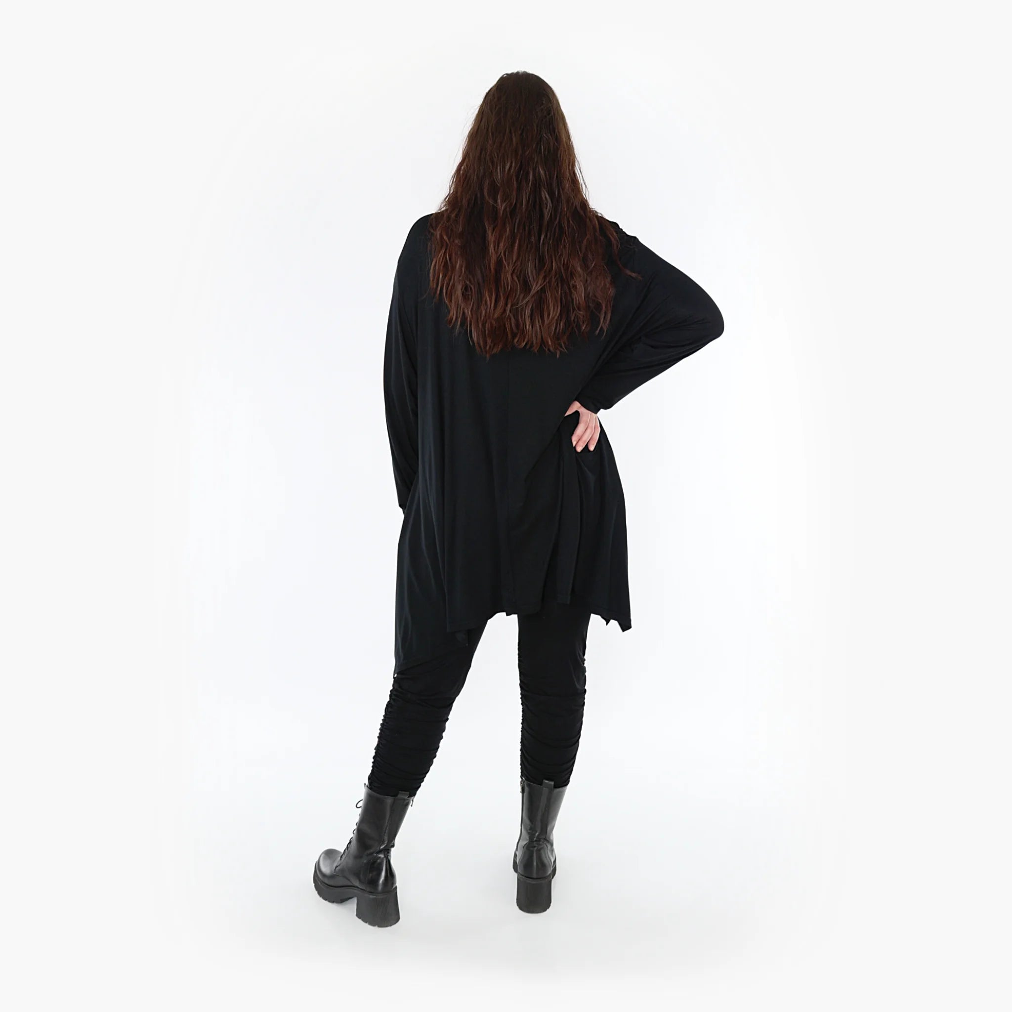  A-Form Shirt von AKH Fashion aus Viskose, 1233.1019L, Schwarz, Schick, Modern, Bequem