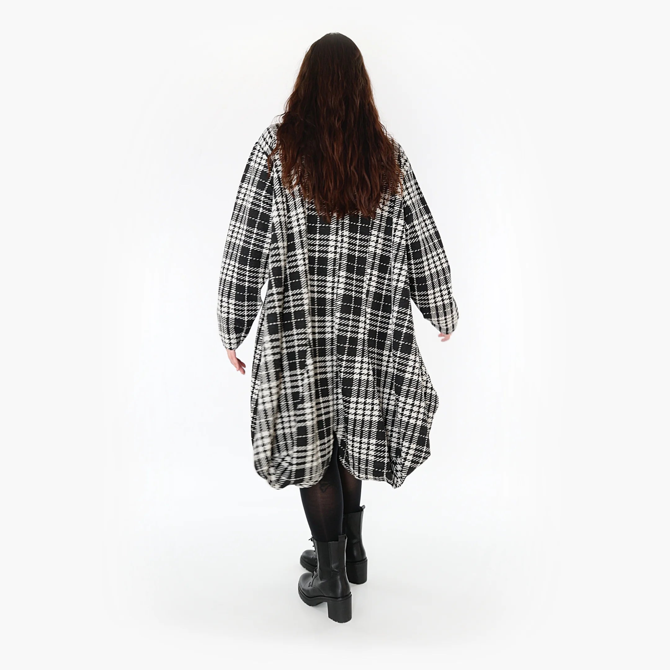  Ballonmantel von AKH Fashion aus Baumwolle, 1362.01424, Weiß-Schwarz, Schick, Modern