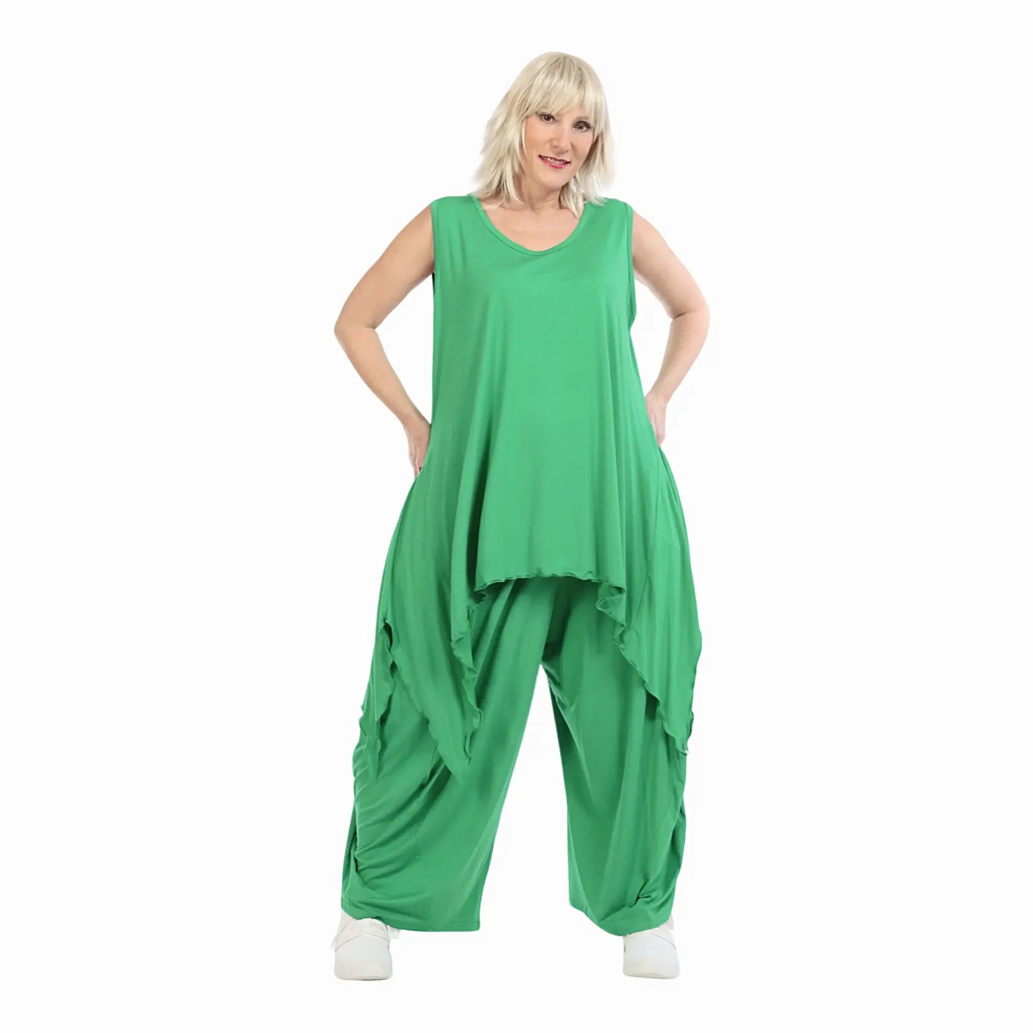  Zipfel Top von AKH Fashion aus Viskose, 1233.01975, Grün, Schick, Modern, Bequem