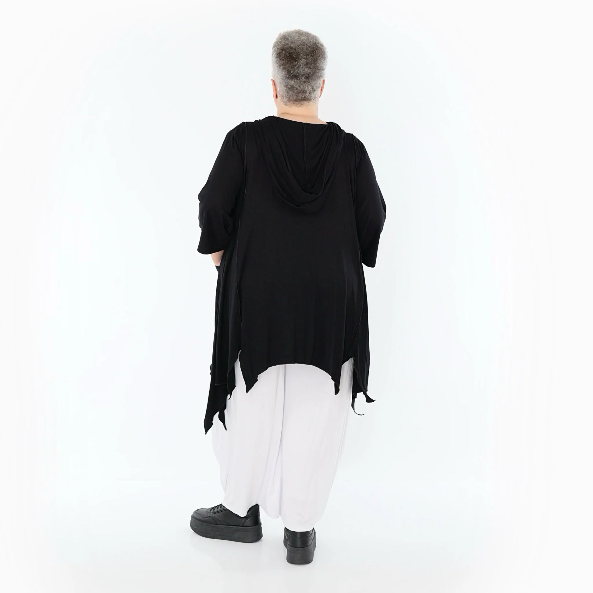  A-Form Bigshirt von AKH Fashion aus Viskose, 1233.06448, Schwarz, Ausgefallen, Zeitlos