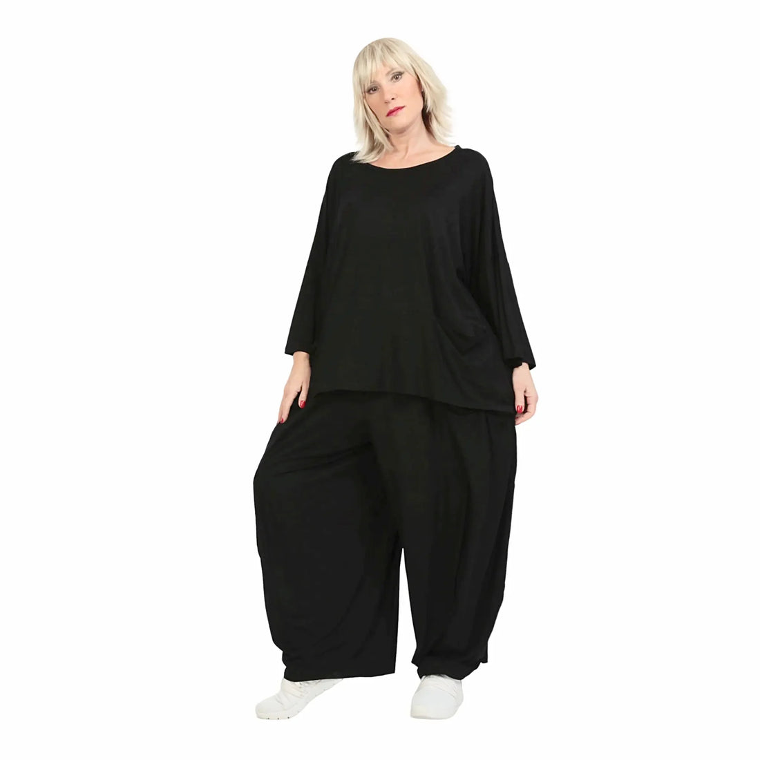  Bigshirt von AKH Fashion aus Viskose in kastiger Form, 1233.06888, Schwarz, Schick, Modern