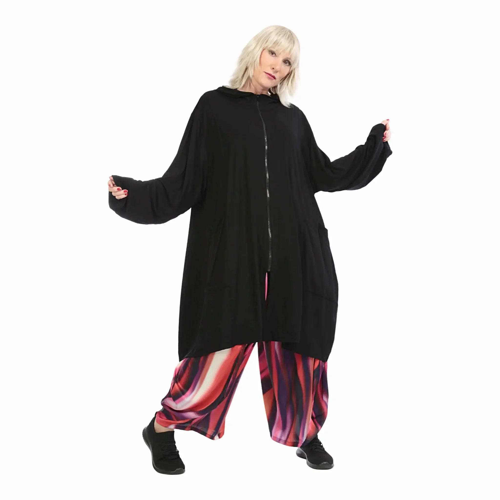  AKH Fashion Jacke in gerader Form, aus Viskose, 1233.06909, Schwarz, Schick, Modern