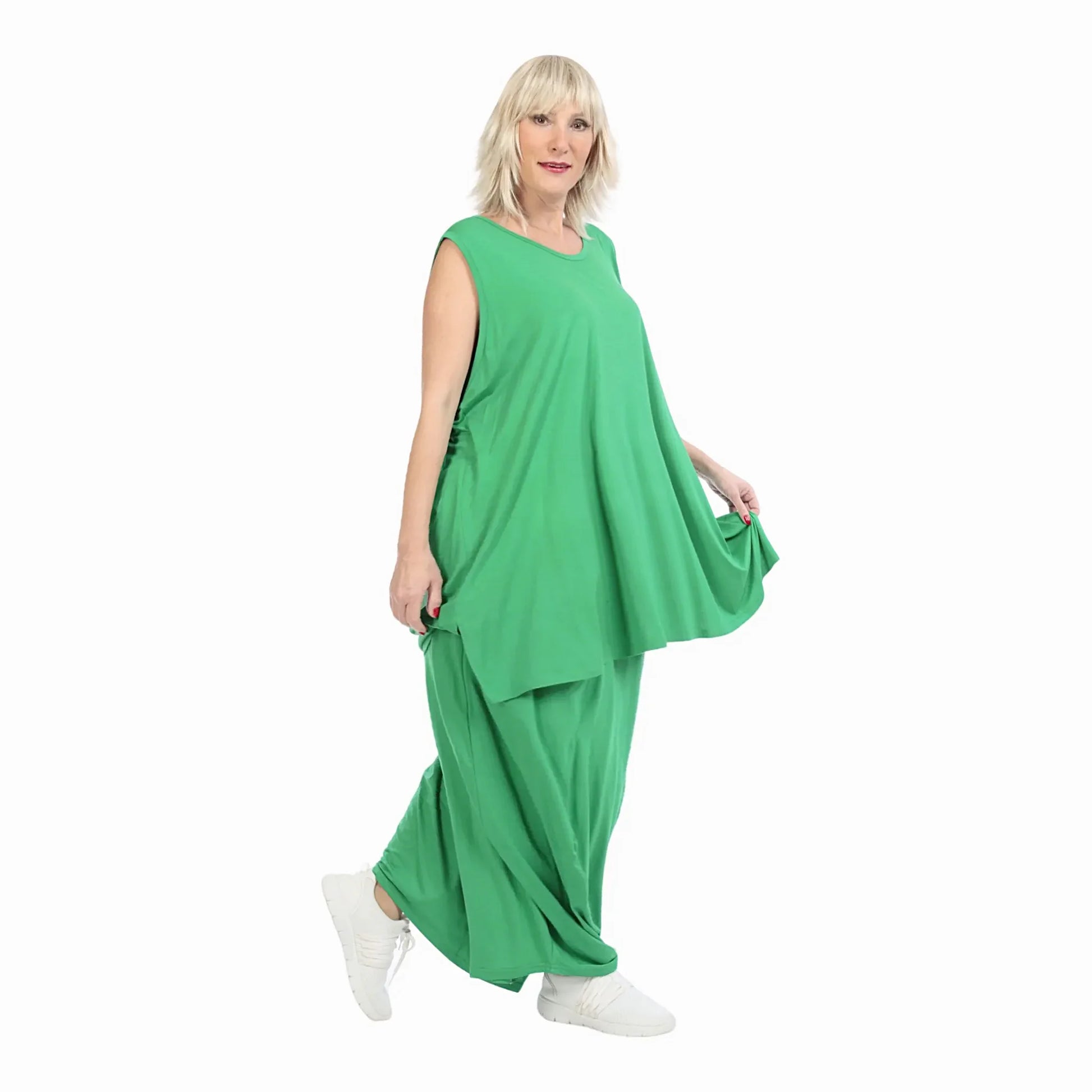  Ballonhose von AKH Fashion aus Viskose, 1233.08069, Grün, Unifarben, Ausgefallen, Modern