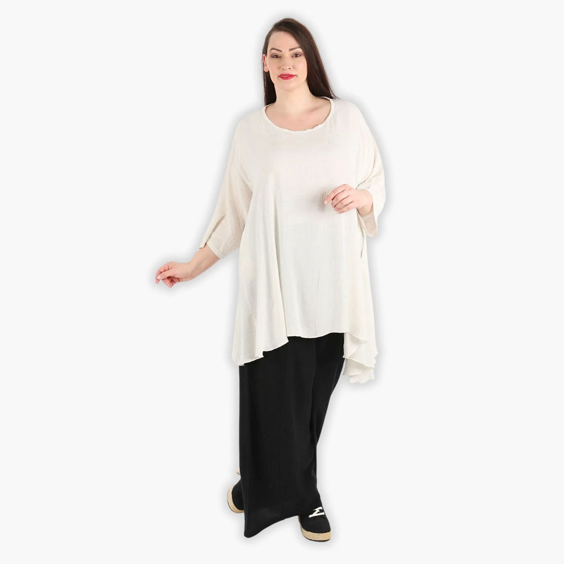  A-Form Bigshirt von AKH Fashion aus Viskose, 1295.00593, Weiß, Schick, Modern, Bequem