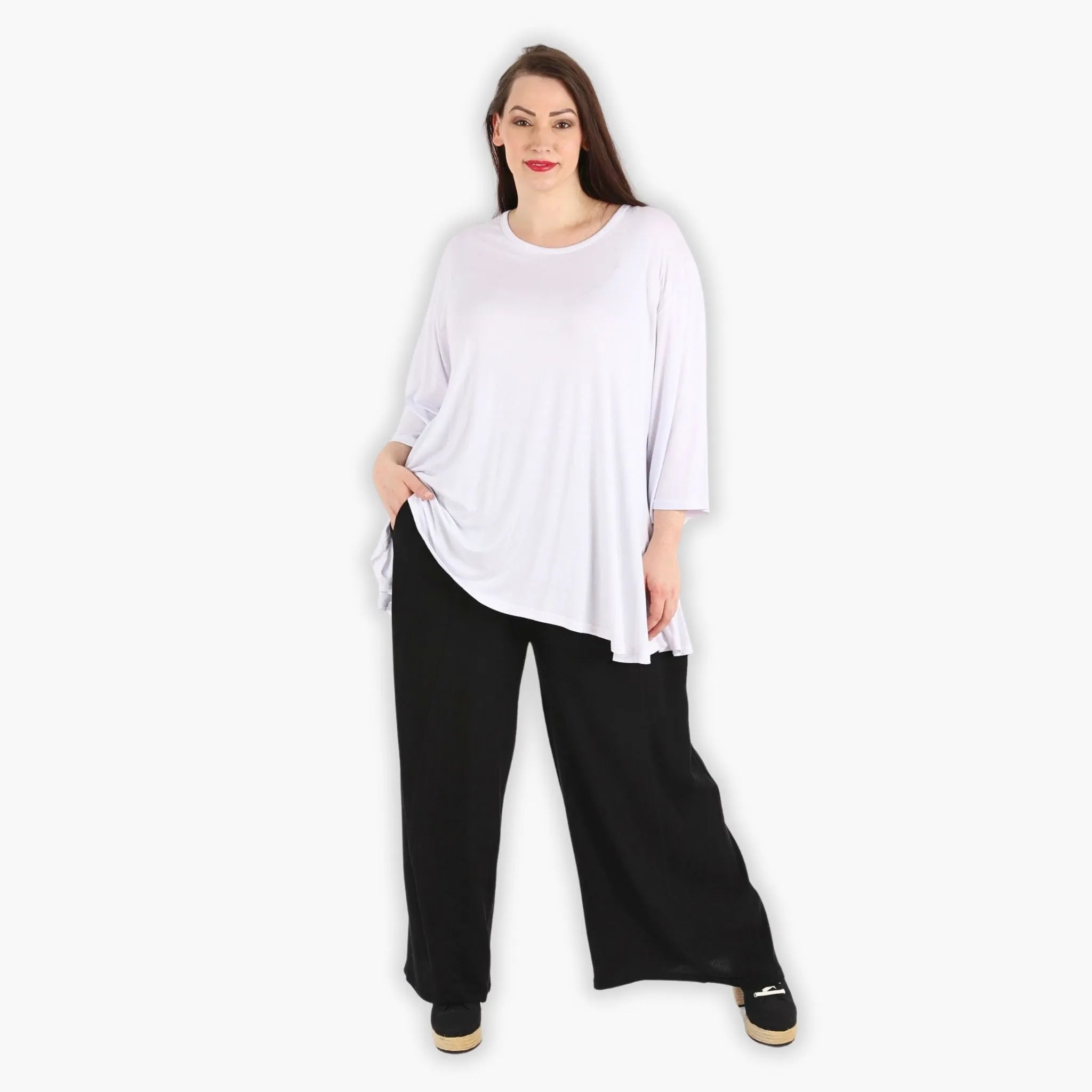  AKH Fashion Hose in gerader Form, aus Viskose, 1295.06927, Schwarz, Schick, Modern, Bequem