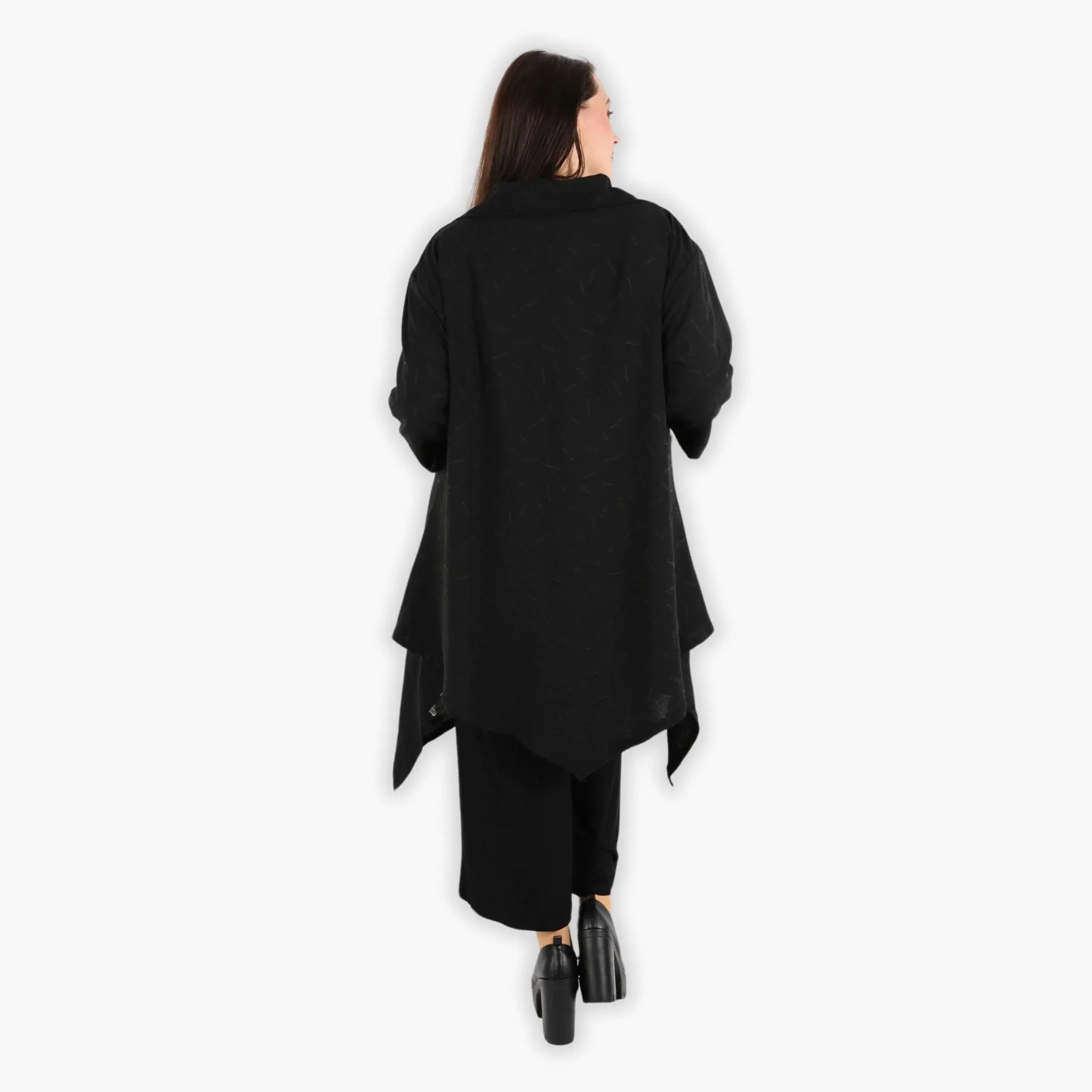  A-Form Jacke von AKH Fashion aus Materialmix, 1303.06935, Schwarz, Streifen, Schick