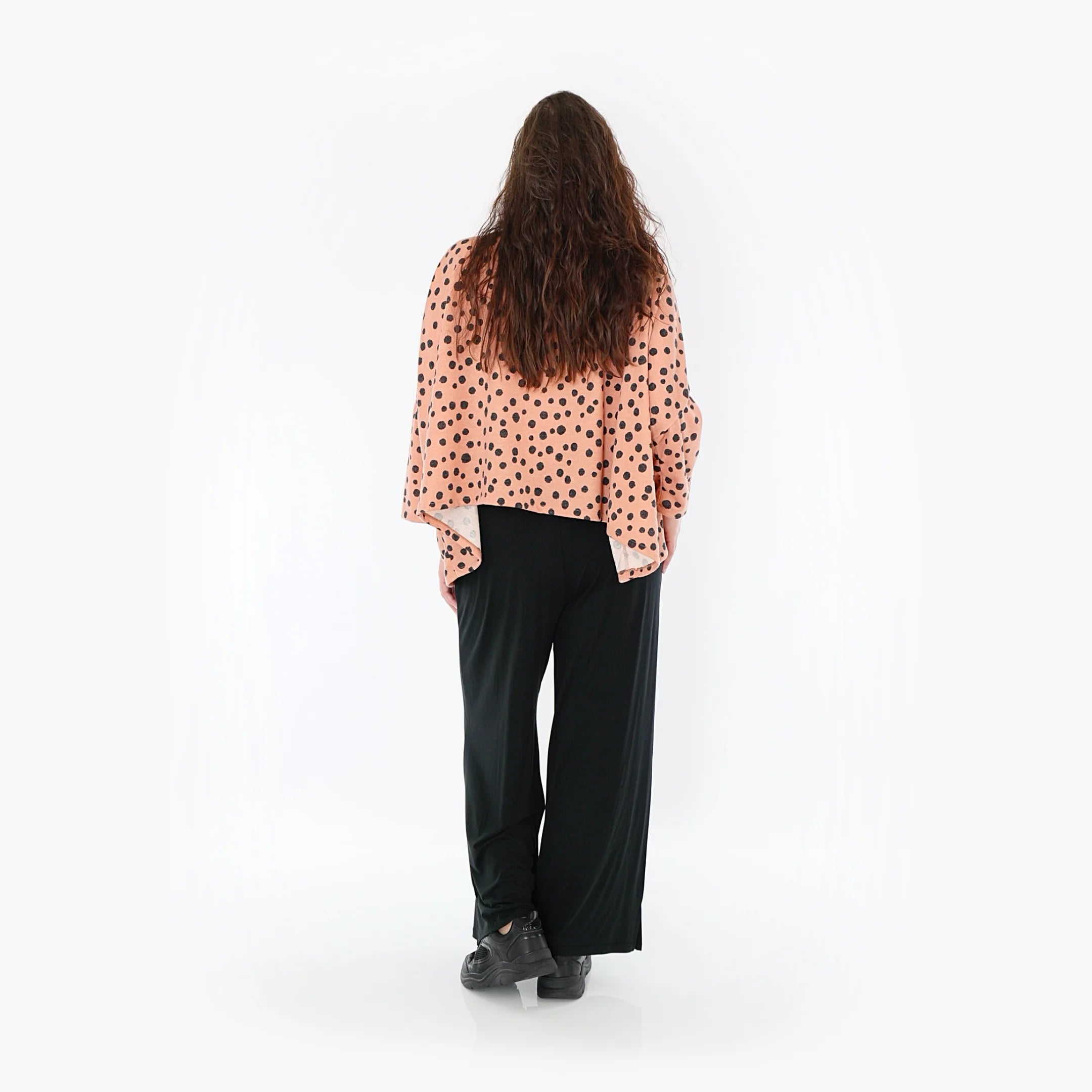  AKH Fashion Bigshirt in kastiger Form, aus Materialmix, 1382.03018, Altrosa-Anthrazit