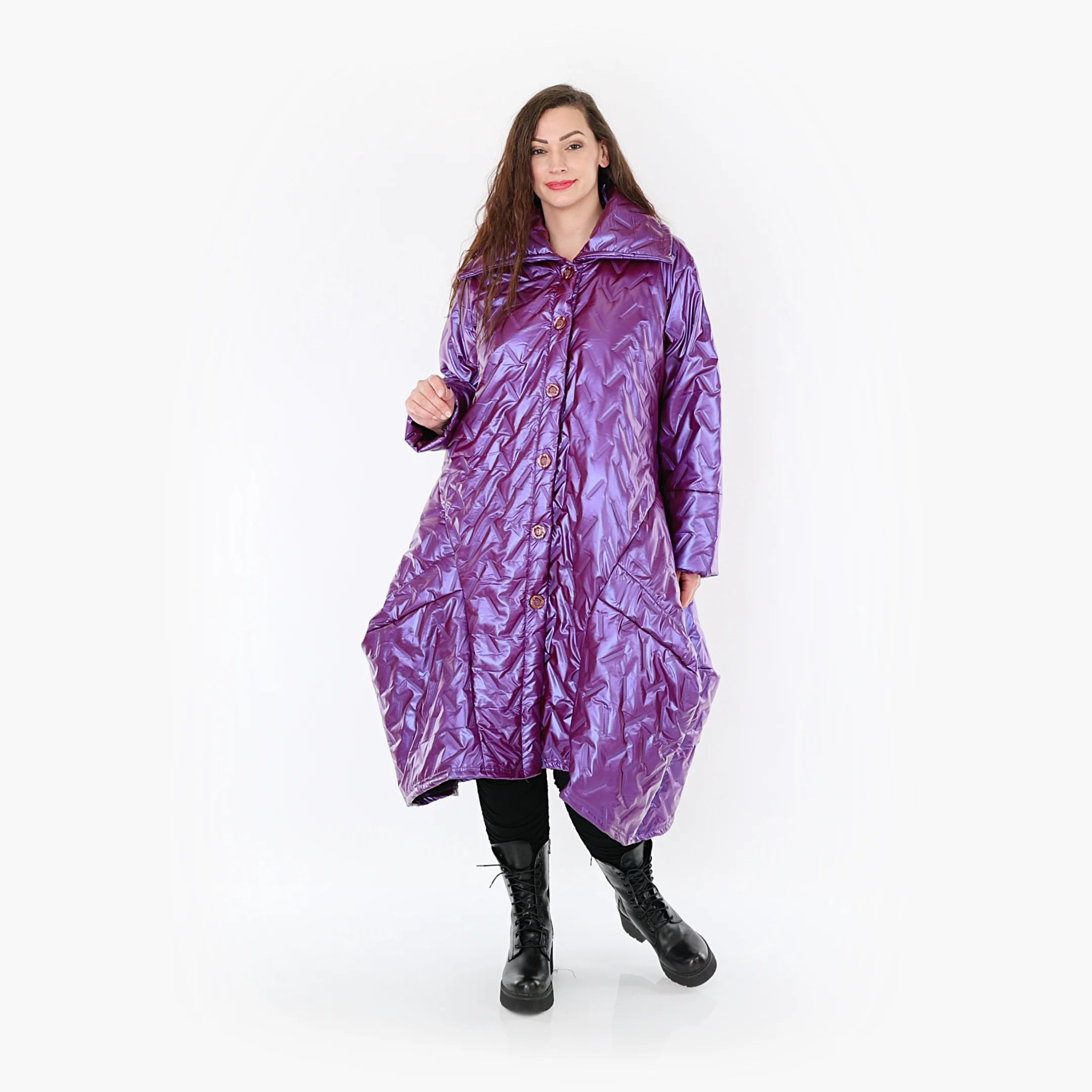  Ballonmantel von AKH Fashion aus Polyester, 1387.03023, Fuchsia, Grafik, Schick, Modern