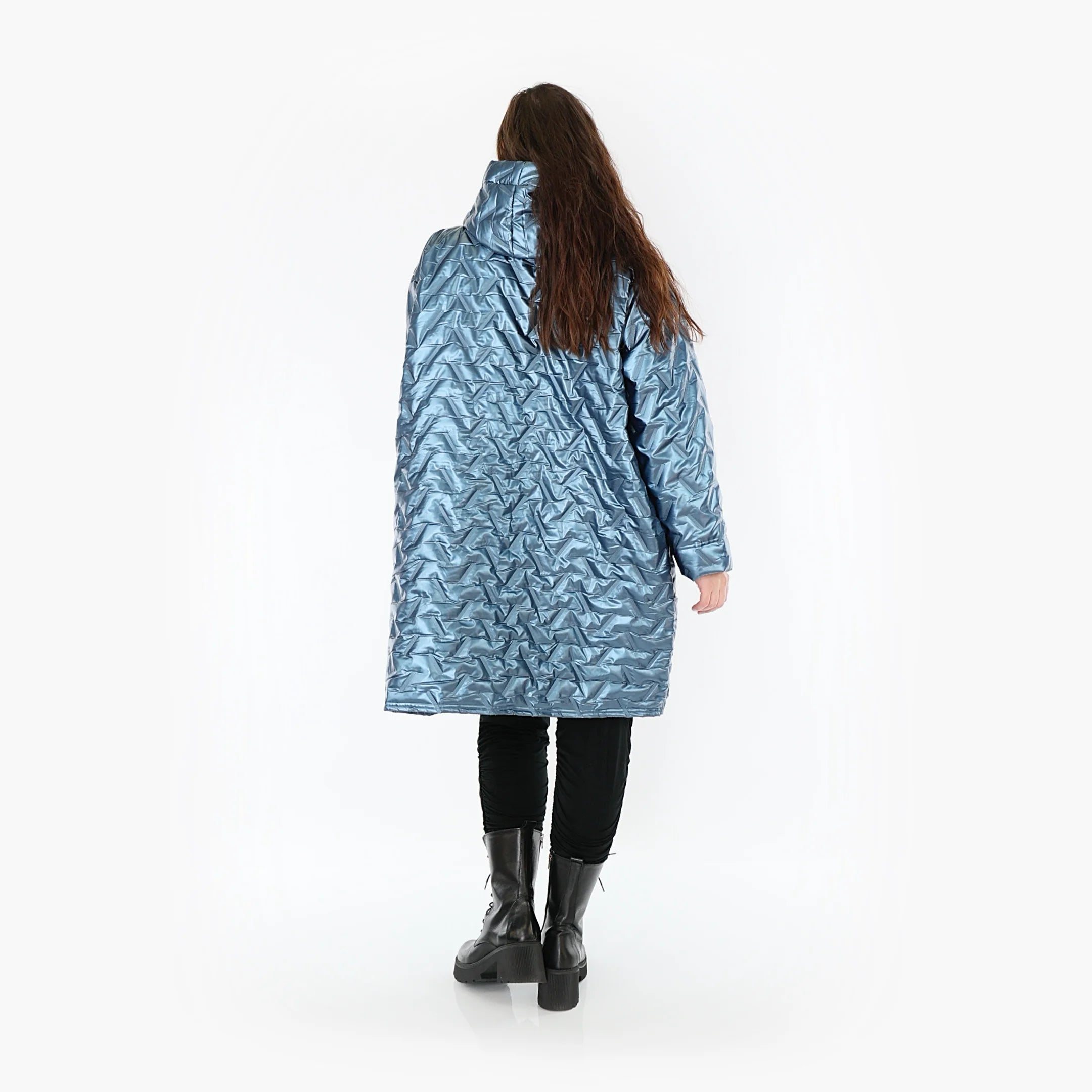  Ballonjacke von AKH Fashion aus Polyester, 1387.06660, Eisblau, Grafik, Schick, Modern