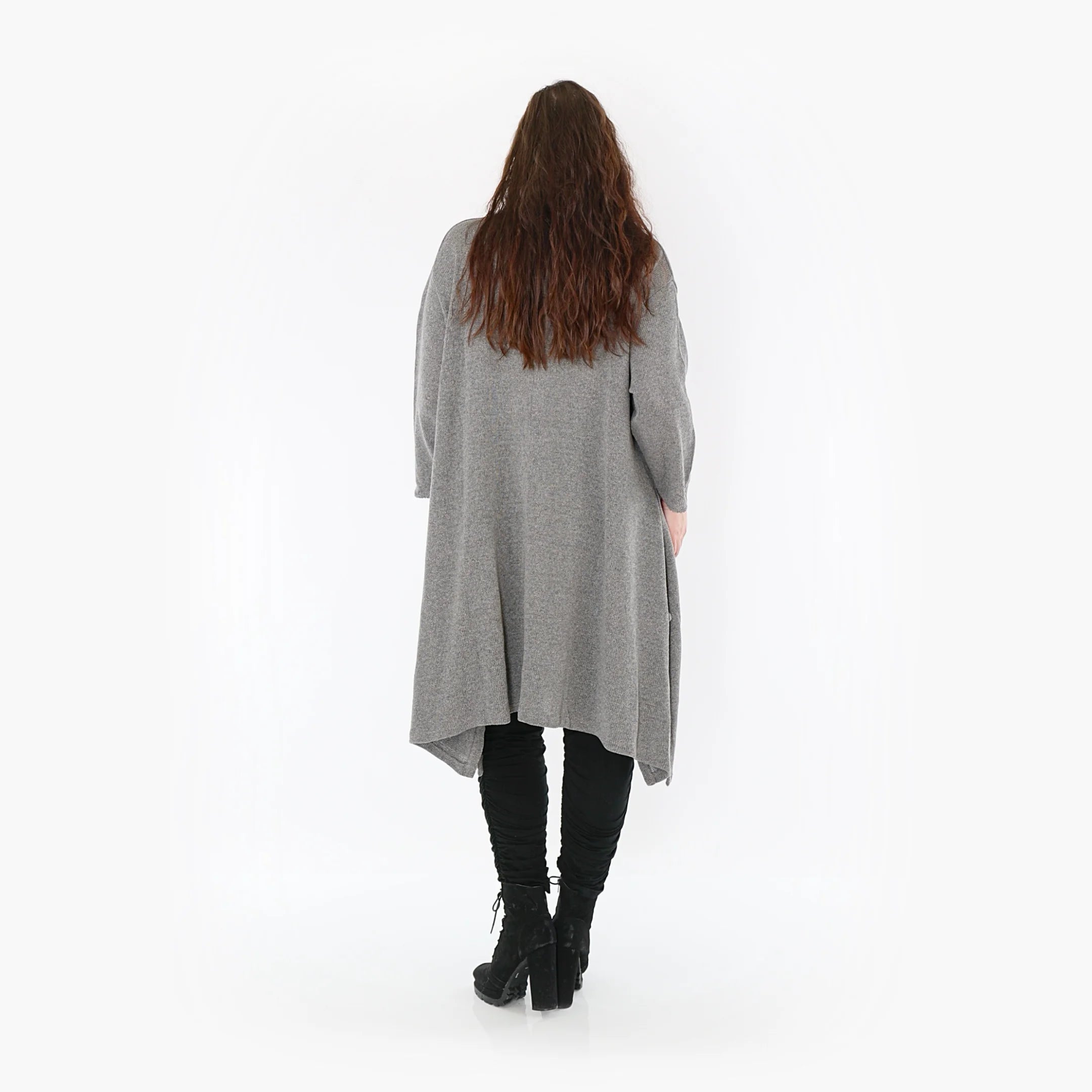  A-Form Mantel von AKH Fashion aus Baumwolle, 1388.01020, Grau, Schick, Modern, Bequem