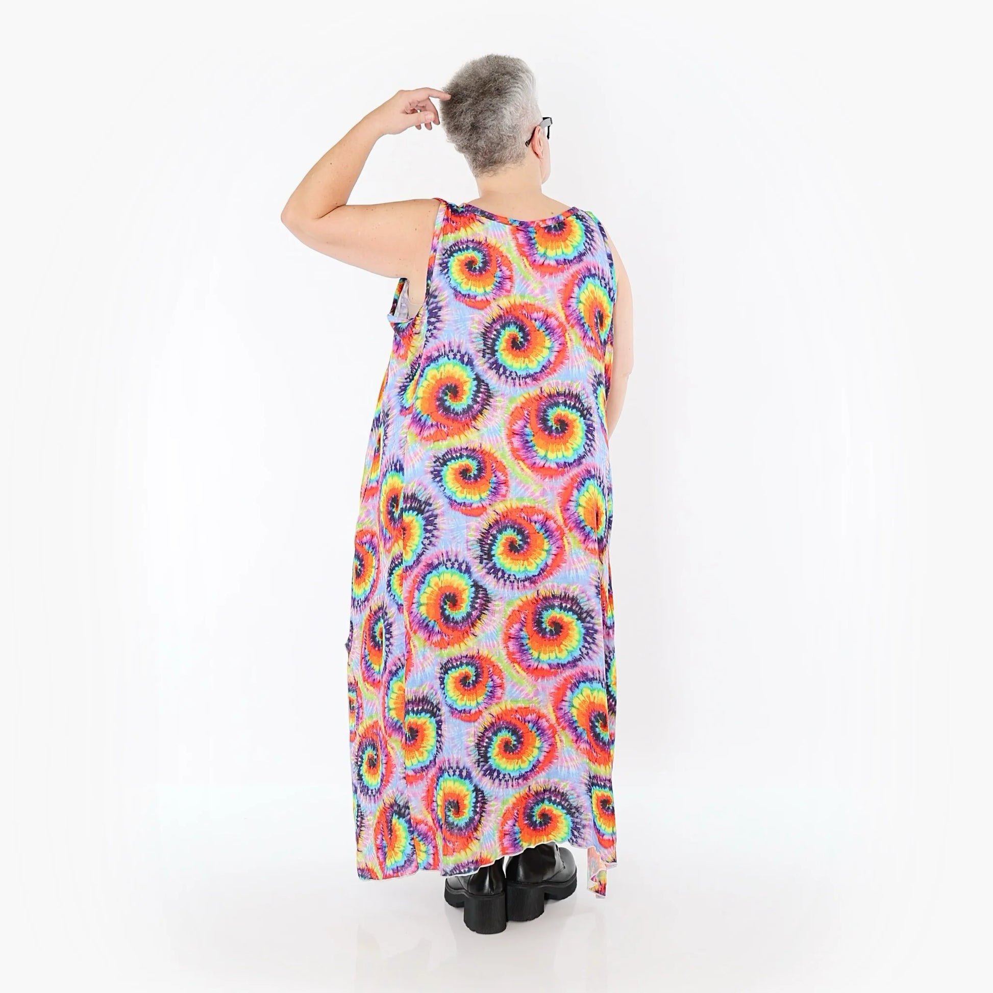  A-Form Kleid von AKH Fashion aus Baumwolle, 1503.07111, Multicolor, Farbmix, Ausgefallen