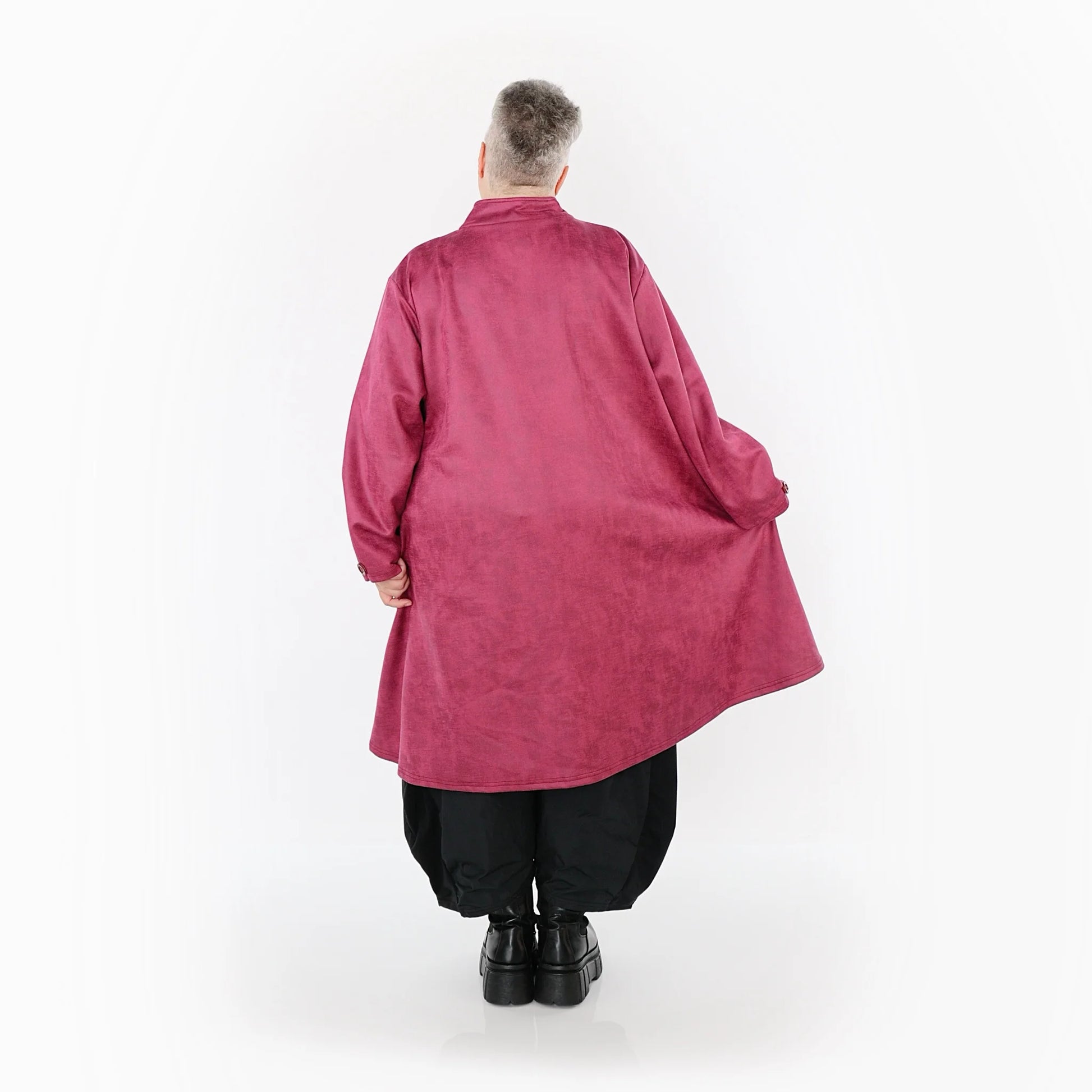  AKH Fashion Jacke in Vokuhila-Form, aus Polyester, 1520.07119, Fuchsia, Ausgefallen