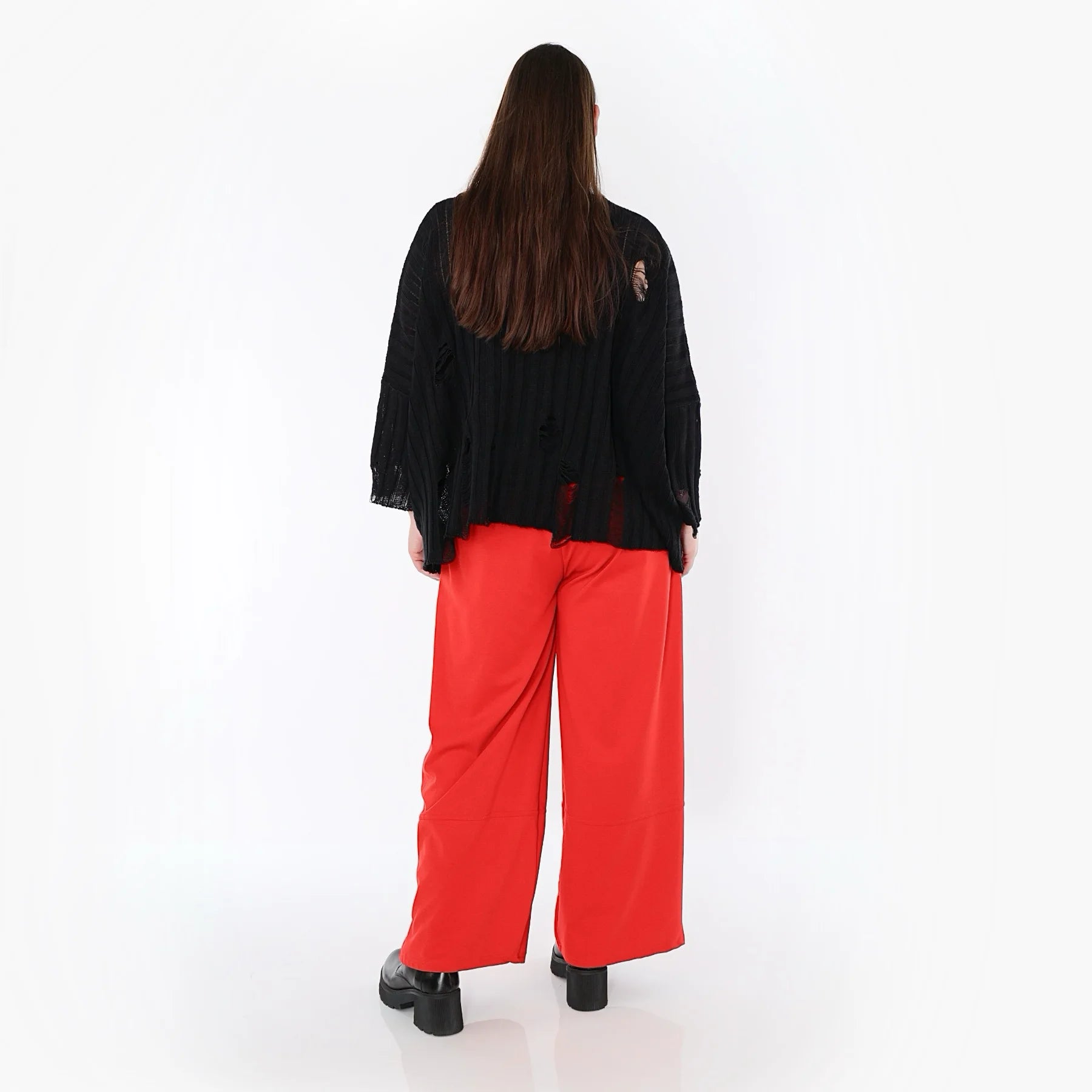  Marlene Hose von AKH Fashion aus Materialmix, 1536.00122, Rot, Ausgefallen, Zeitlos