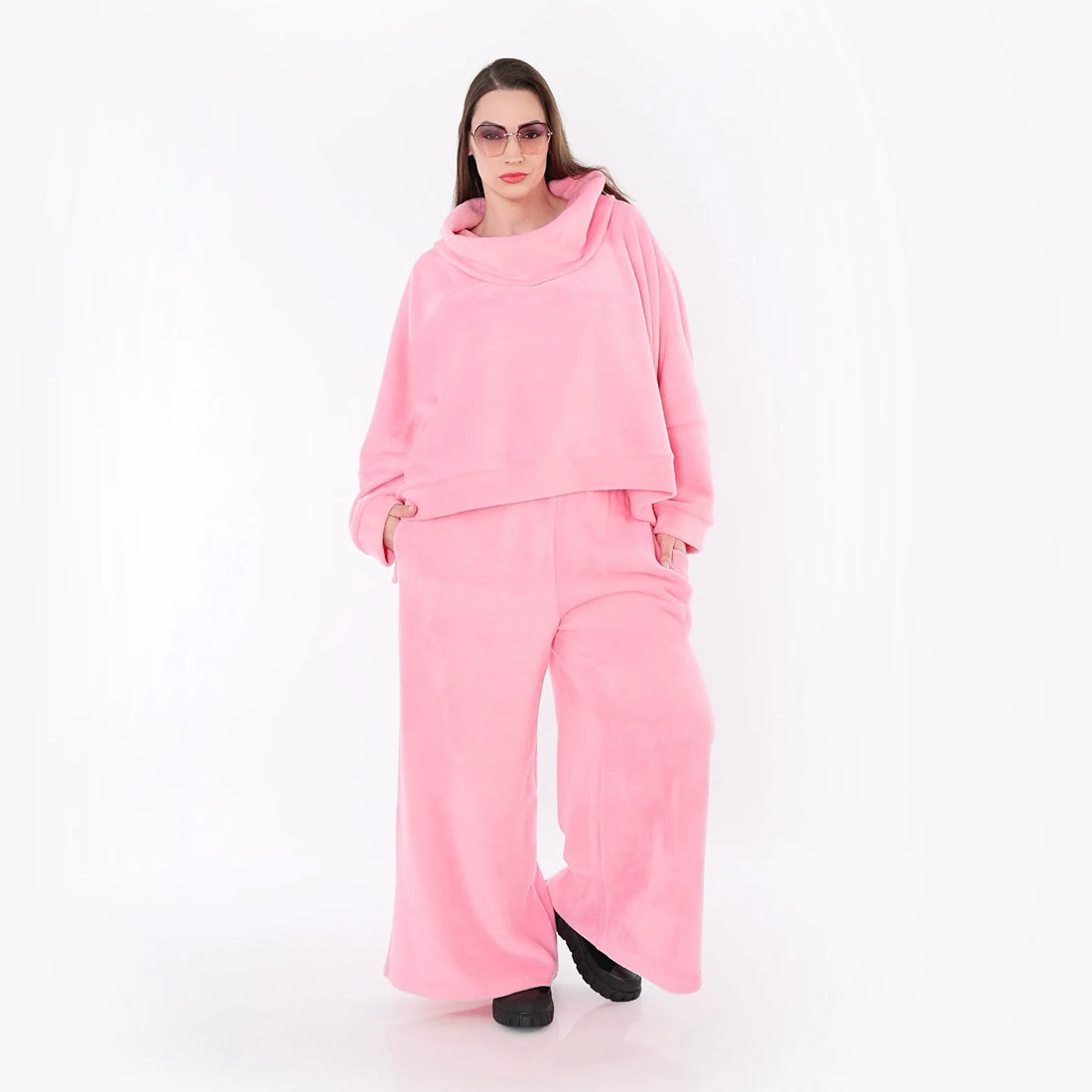  Palazzo Hose von AKH Fashion aus Baumwolle, 1547.06937, Pink, Ausgefallen, Zeitlos, Schick