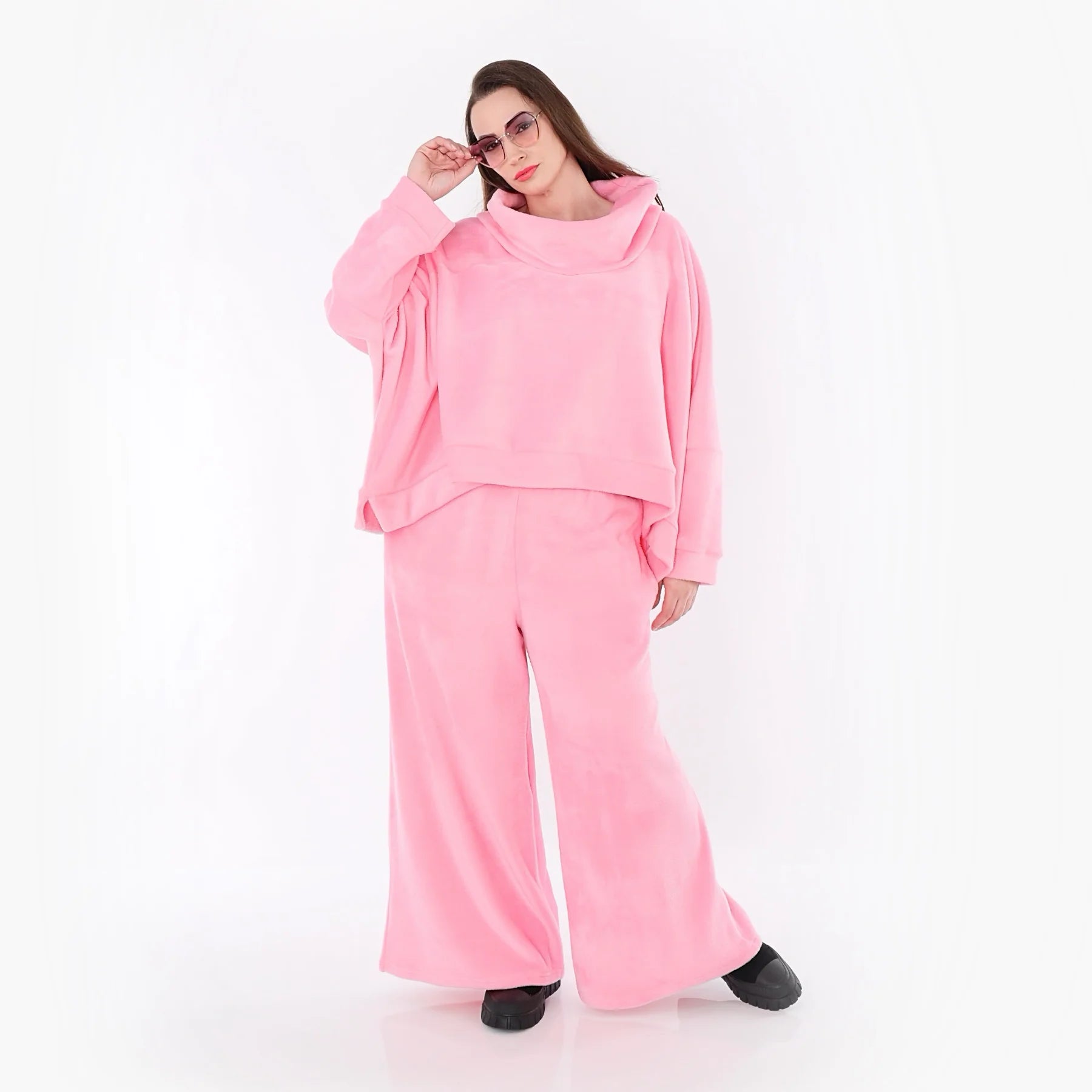  Palazzo Hose von AKH Fashion aus Baumwolle, 1547.06937, Pink, Ausgefallen, Zeitlos, Schick