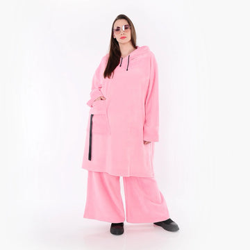  A-Form Kleid von AKH Fashion aus Baumwolle, 1547.06989, Pink, Ausgefallen, Zeitlos, Schick