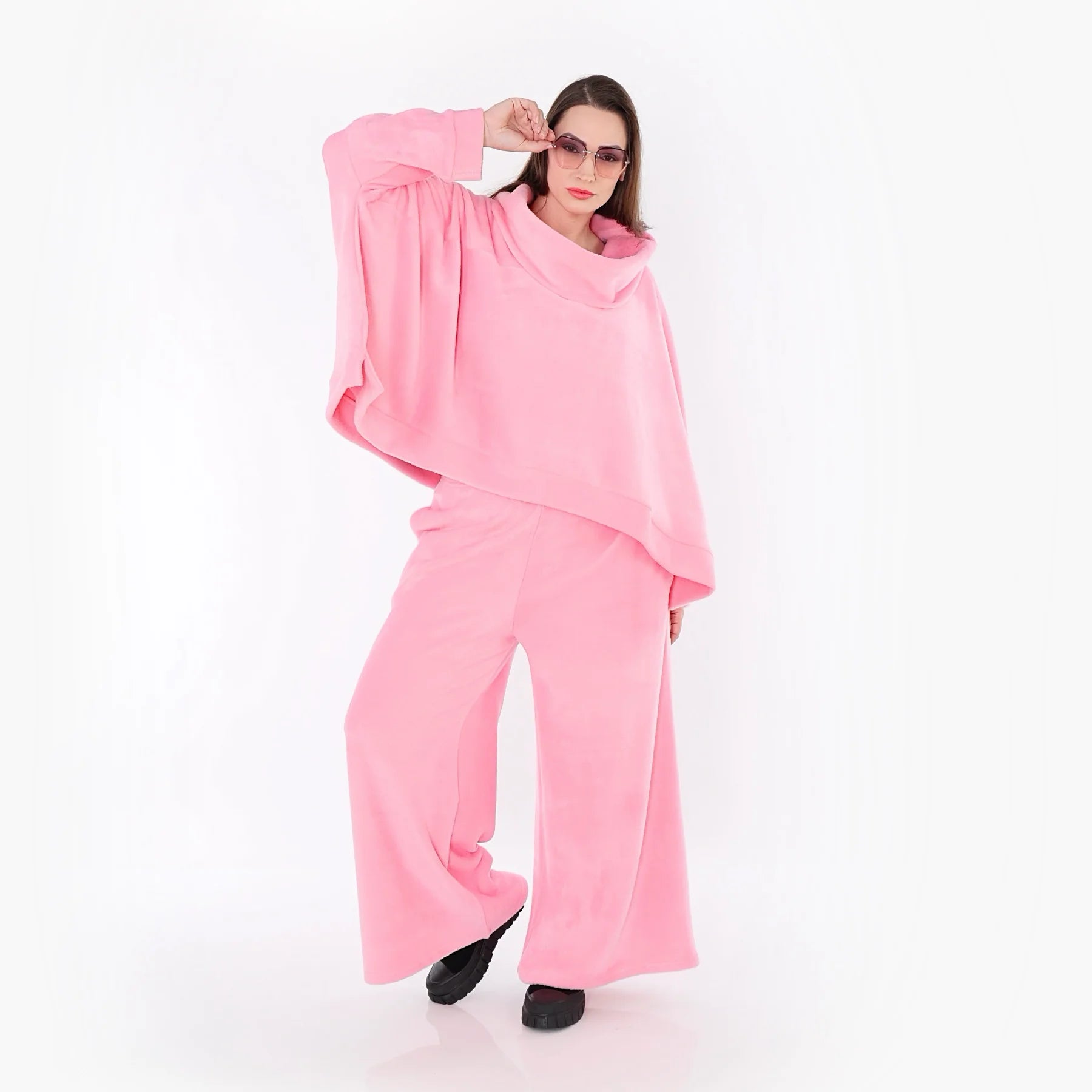  AKH Fashion Überwurf in kastiger Form, aus Baumwolle, 1547.7011R, Pink, Ausgefallen