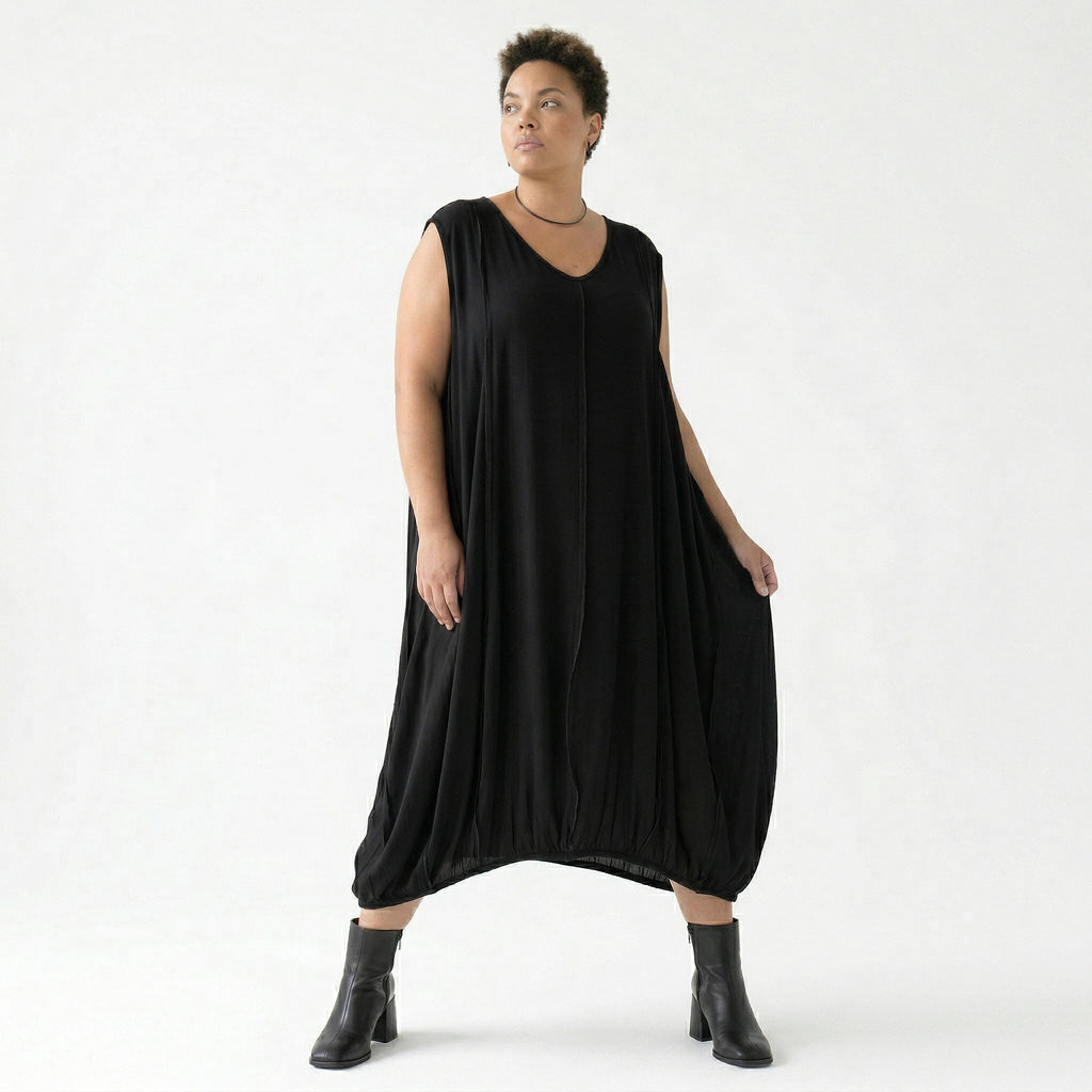 Ballonkleid von AKH Fashion aus Viskose, 1576.02288, Schwarz, Ausgefallen, Zeitlos, Schick