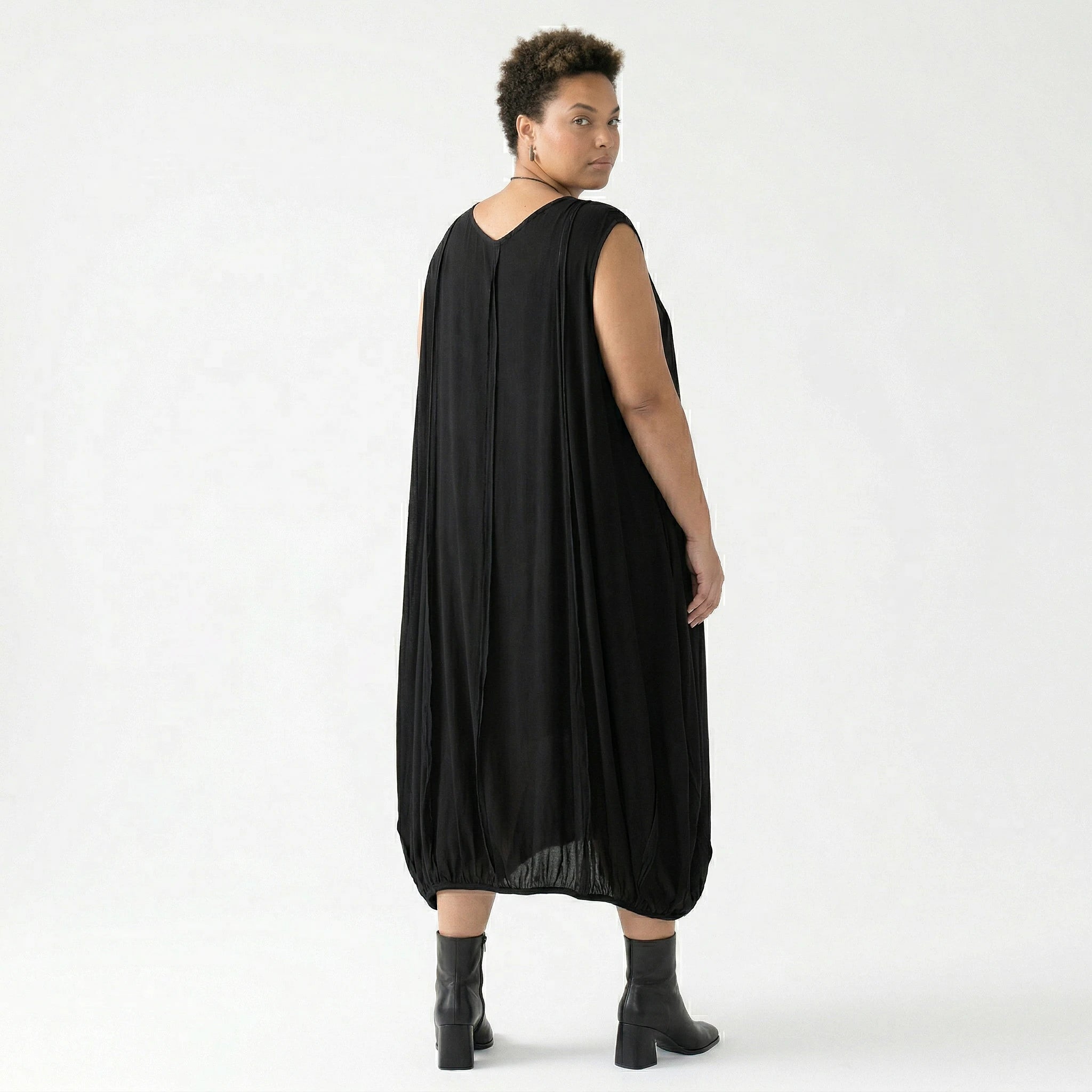 Ballonkleid von AKH Fashion aus Viskose, 1576.02288, Schwarz, Ausgefallen, Zeitlos, Schick