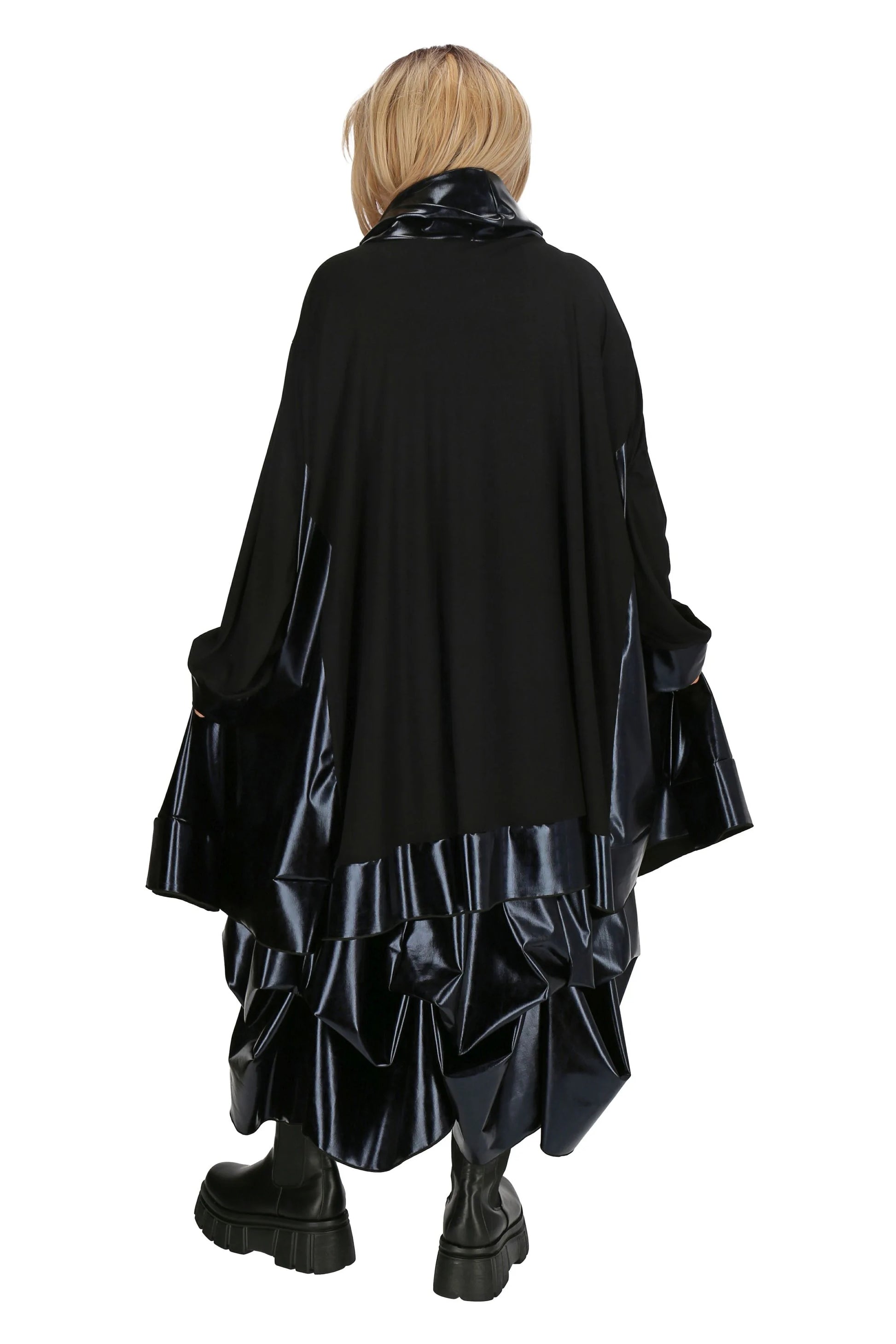  A-Form Bigshirt von AKH Fashion aus Viskose, 1227.09953, Schwarz-Metalic, Unifarben, Schick