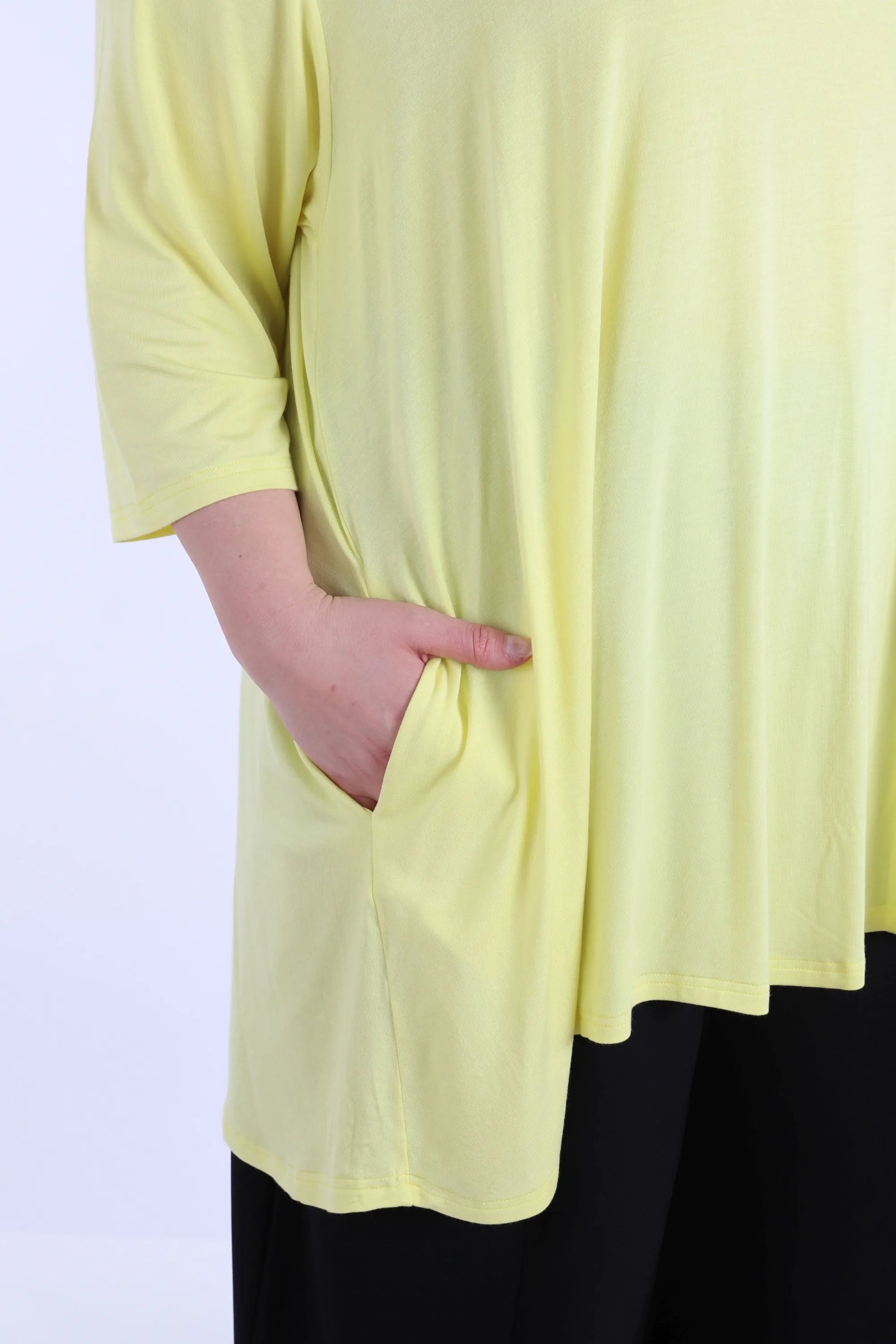  A-Form Shirt von AKH Fashion aus Viskose, 1233.02135, Gelb, Schick, Modern, Bequem