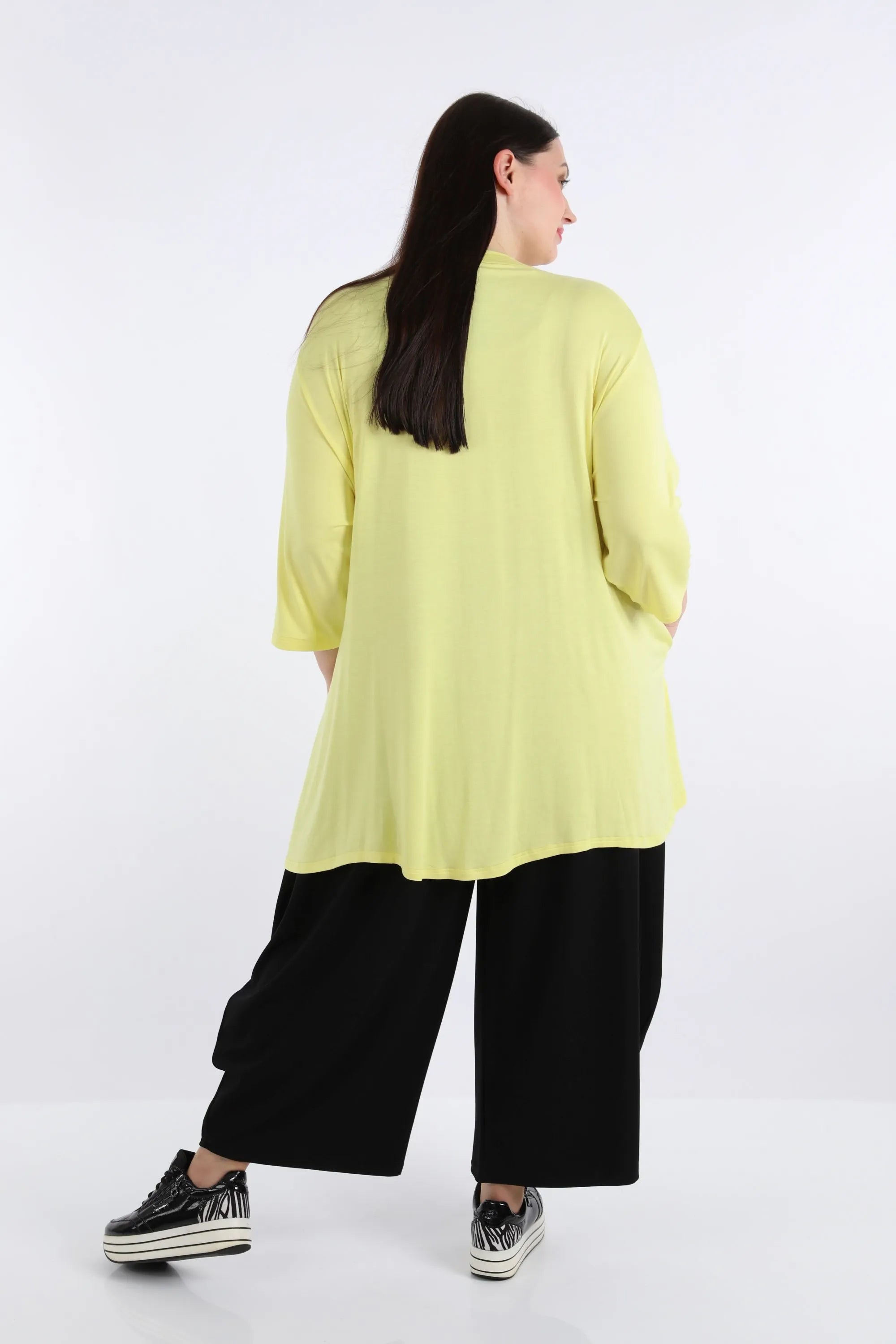  A-Form Shirt von AKH Fashion aus Viskose, 1233.02135, Gelb, Schick, Modern, Bequem