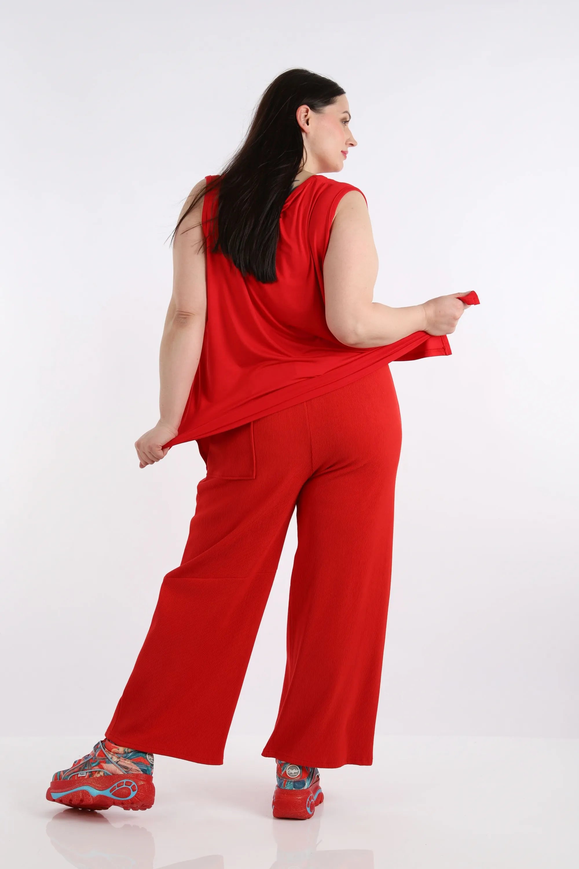  AKH Fashion Hose in gerader Form, aus Baumwolle, 1252.06907, Rot, Schick, Modern, Bequem