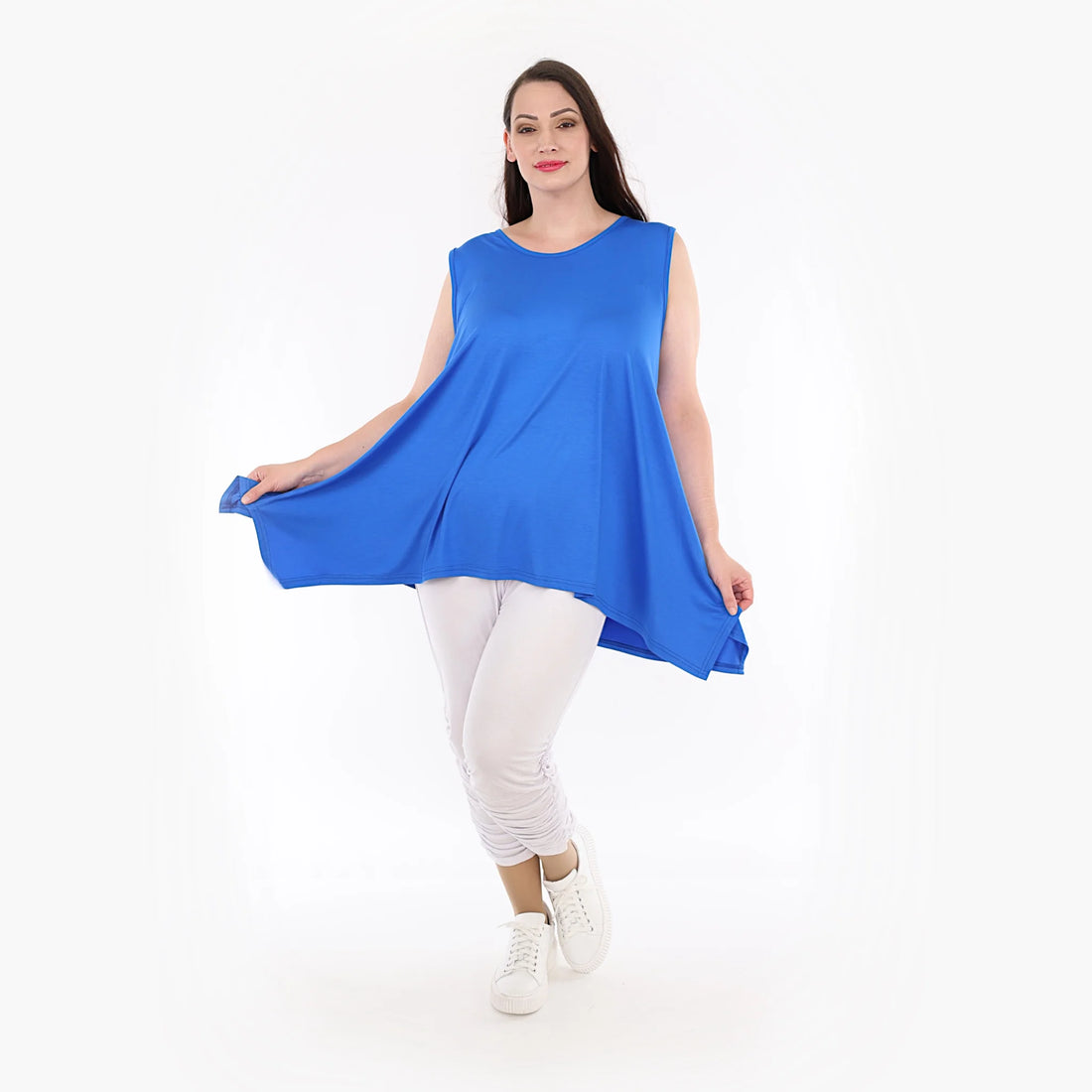  A-Form Top von AKH Fashion aus Viskose, 1233.03071, Blau, Schick, Modern, Bequem