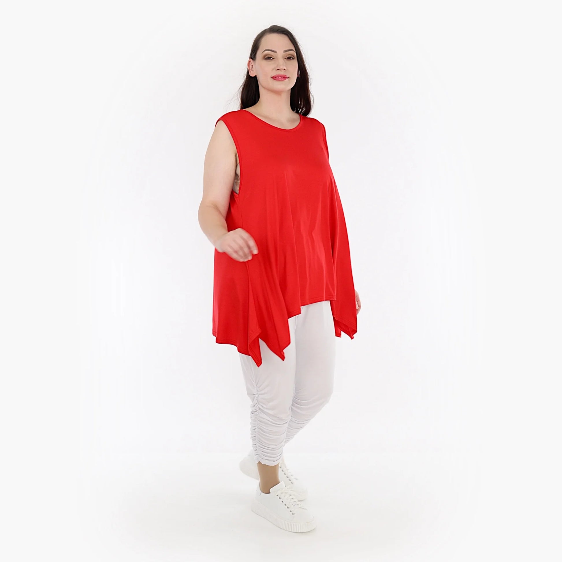  A-Form Top von AKH Fashion aus Viskose, 1233.03071, Rot, Unifarben, Schick, Modern, Bequem