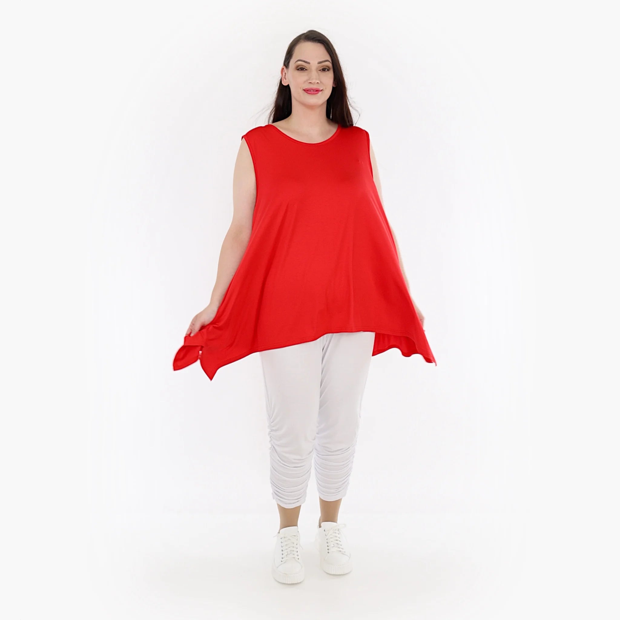  A-Form Top von AKH Fashion aus Viskose, 1233.03071, Rot, Schick, Modern, Bequem
