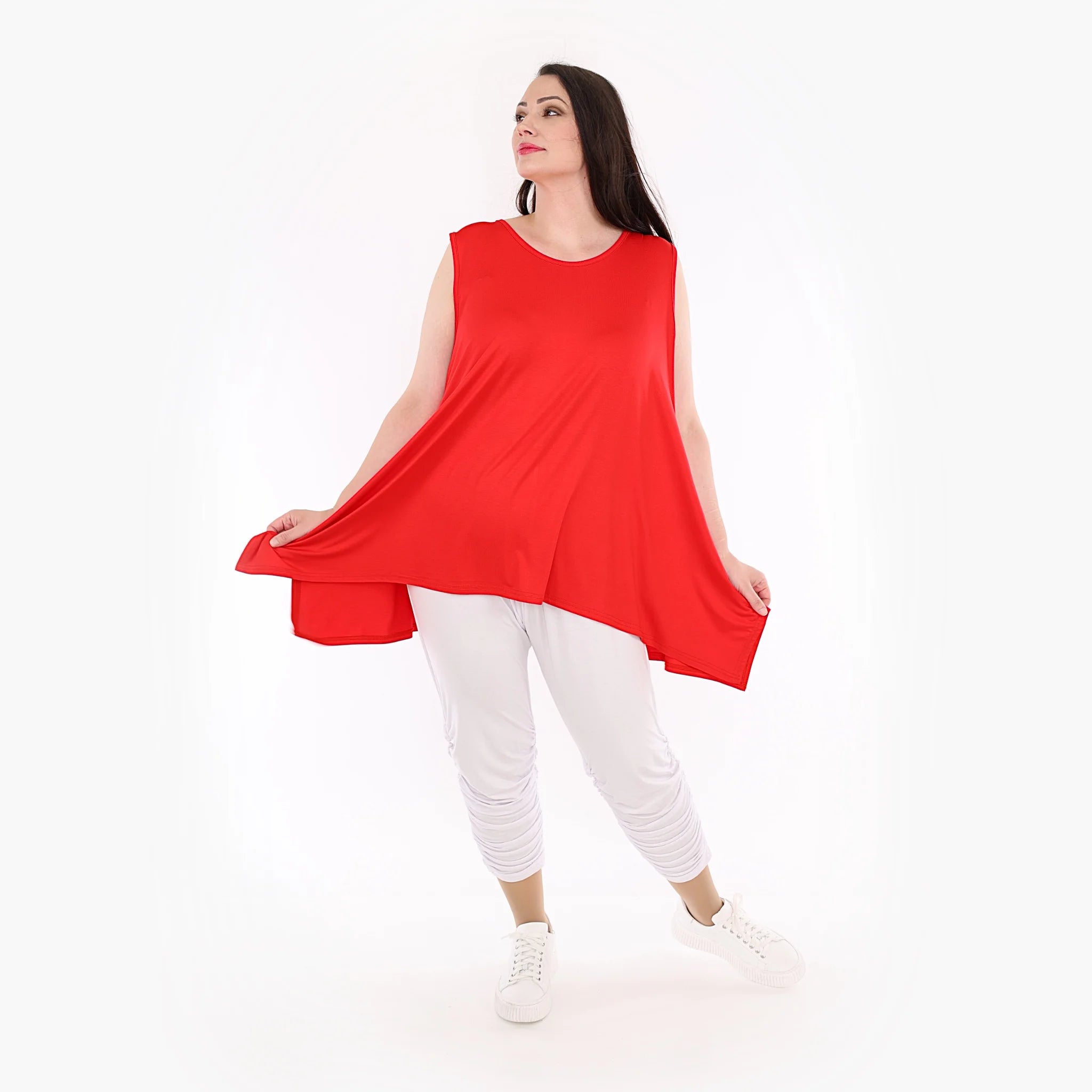  A-Form Top von AKH Fashion aus Viskose, 1233.03071, Rot, Schick, Modern, Bequem