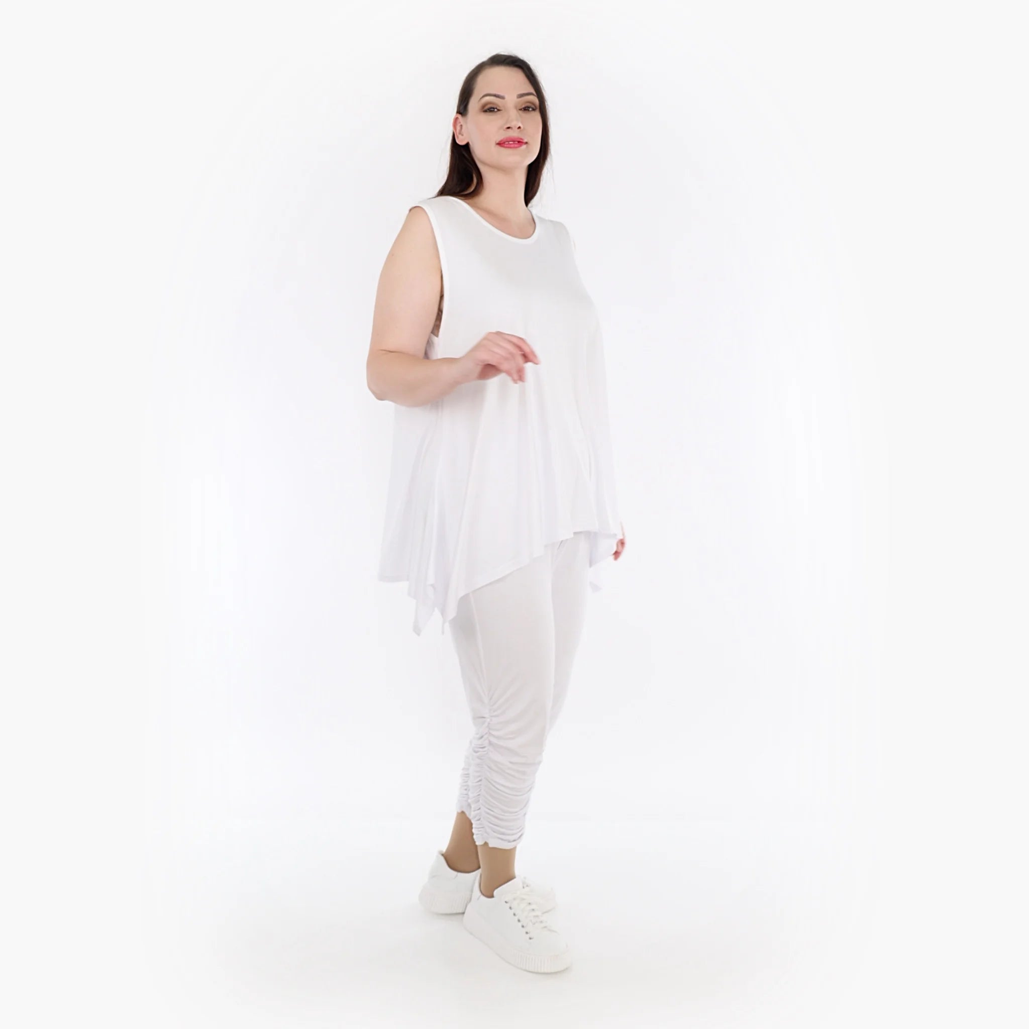  A-Form Top von AKH Fashion aus Viskose, 1233.03071, Weiß, Schick, Modern, Bequem