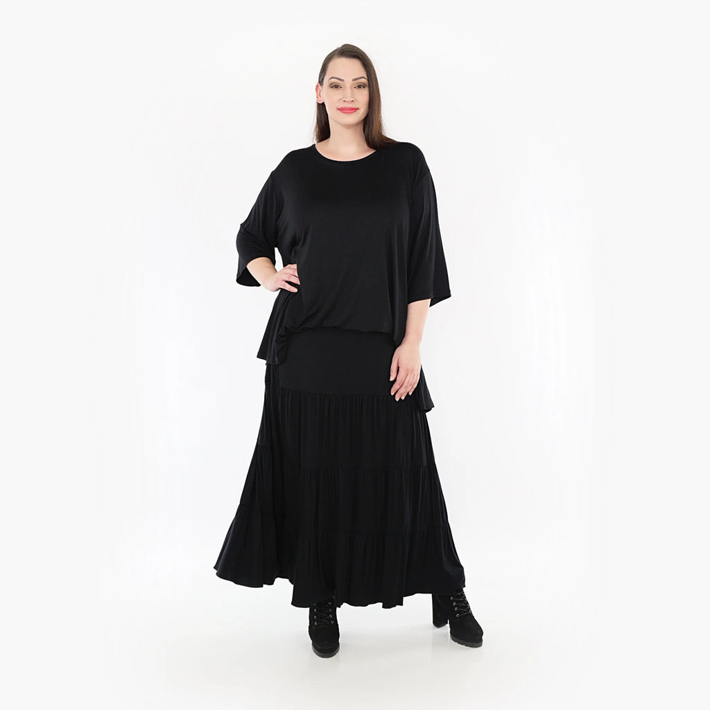  Ballonrock von AKH Fashion aus Viskose, 1233.06945, Schwarz, Schick, Modern, Bequem